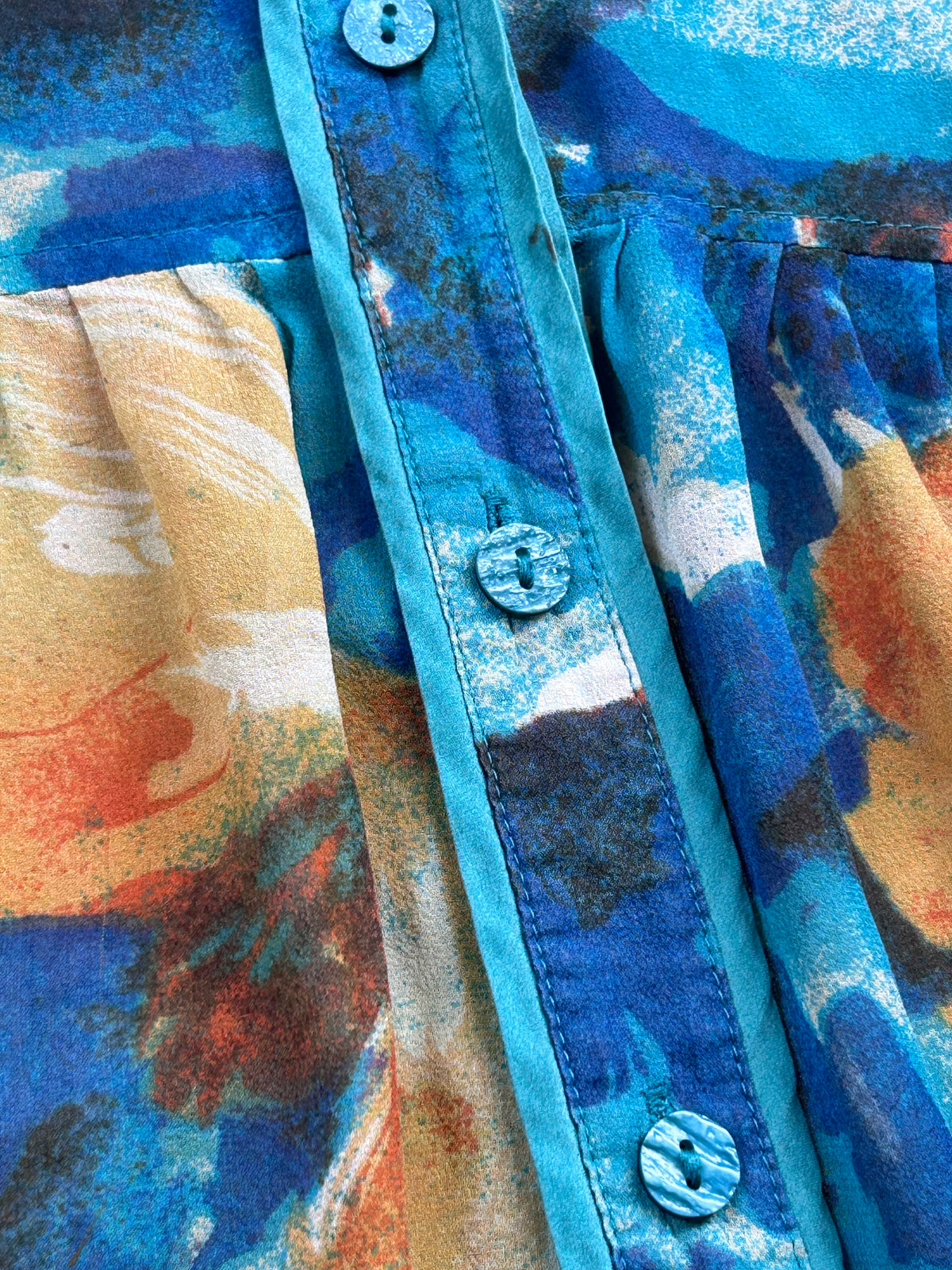Y2K Floral Silk Blouse