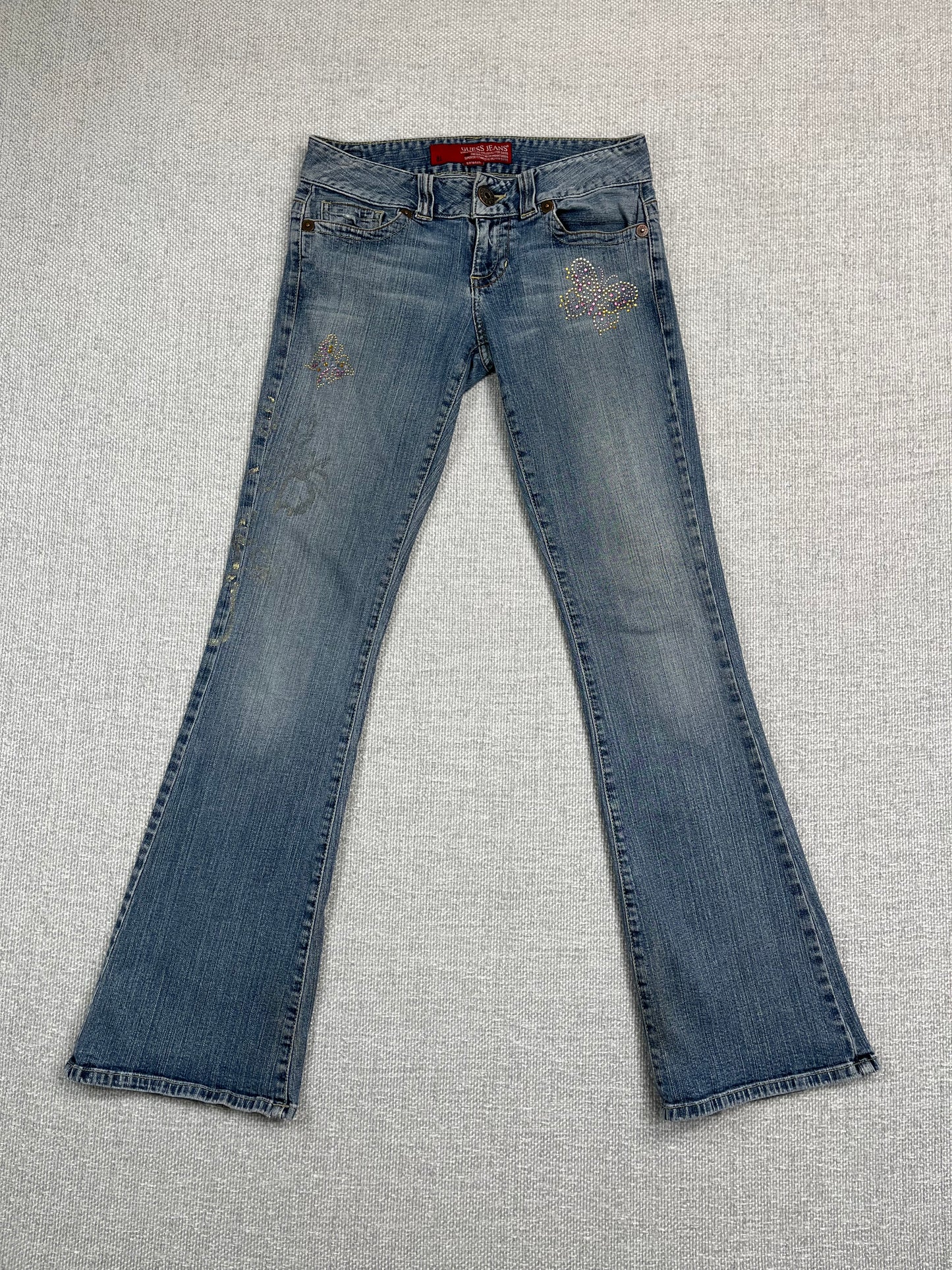 Y2K Guess Butterfly Low Rise Jeans 30"
