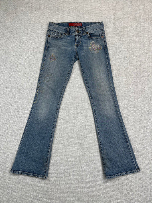 Y2K Guess Butterfly Low Rise Jeans 30"