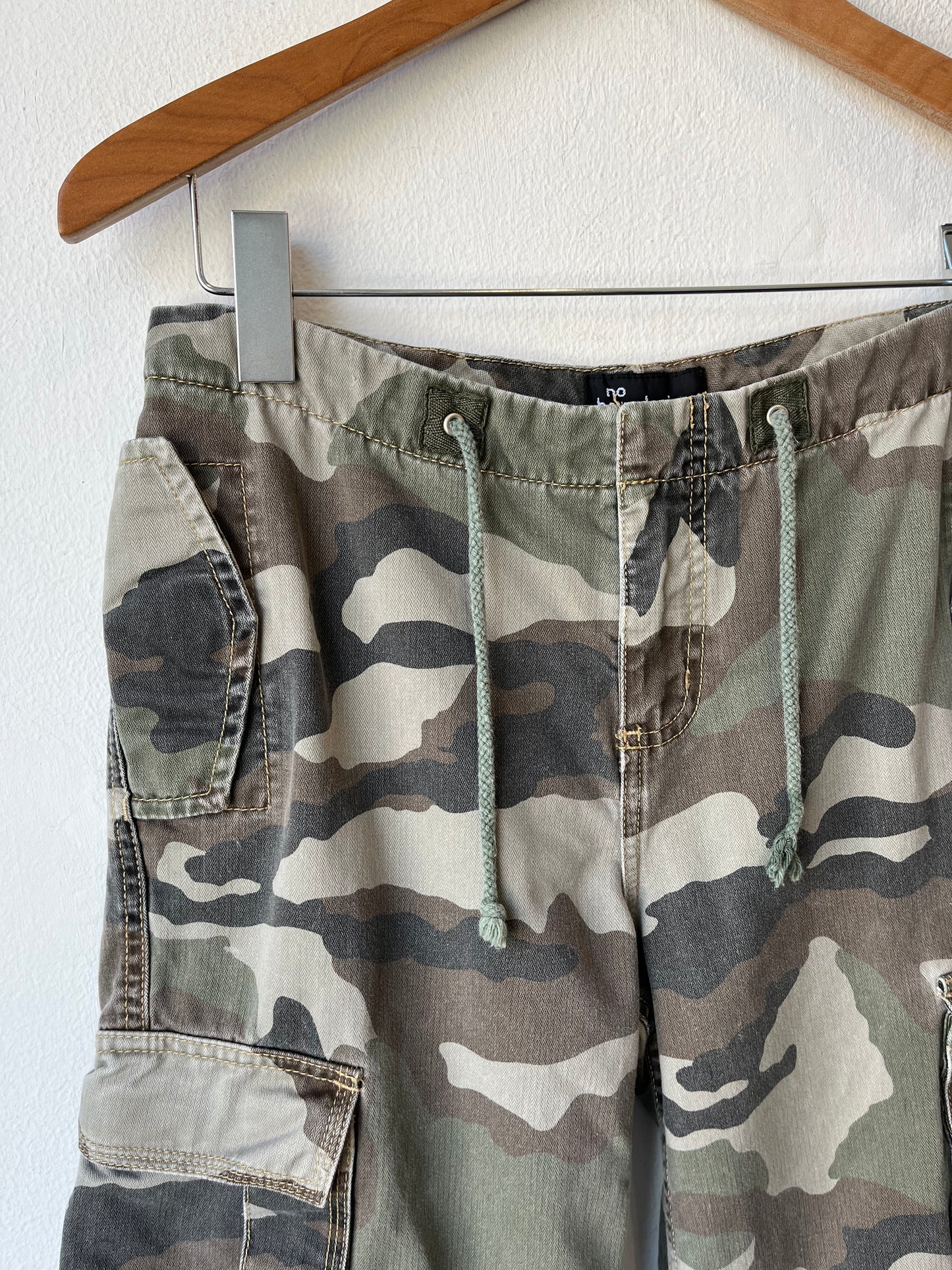 Y2K Drawstring Camo Pants 21-30”