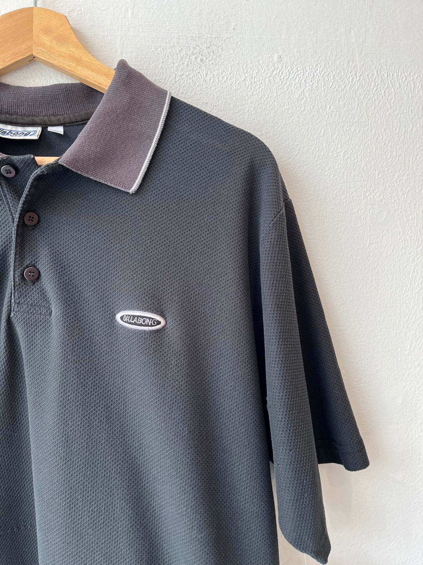 Y2K Billabong Black Polo Shirt