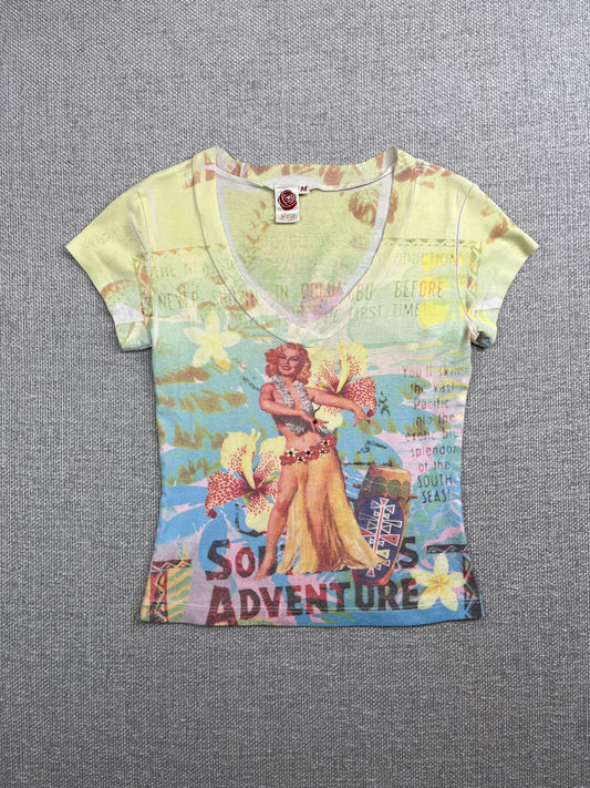 90's Hula Rhinestone Top