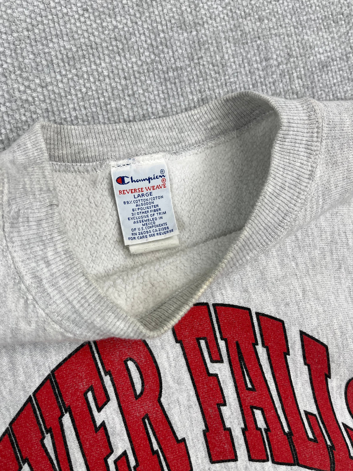90's River Falls Reverse Weave Sweatshirt