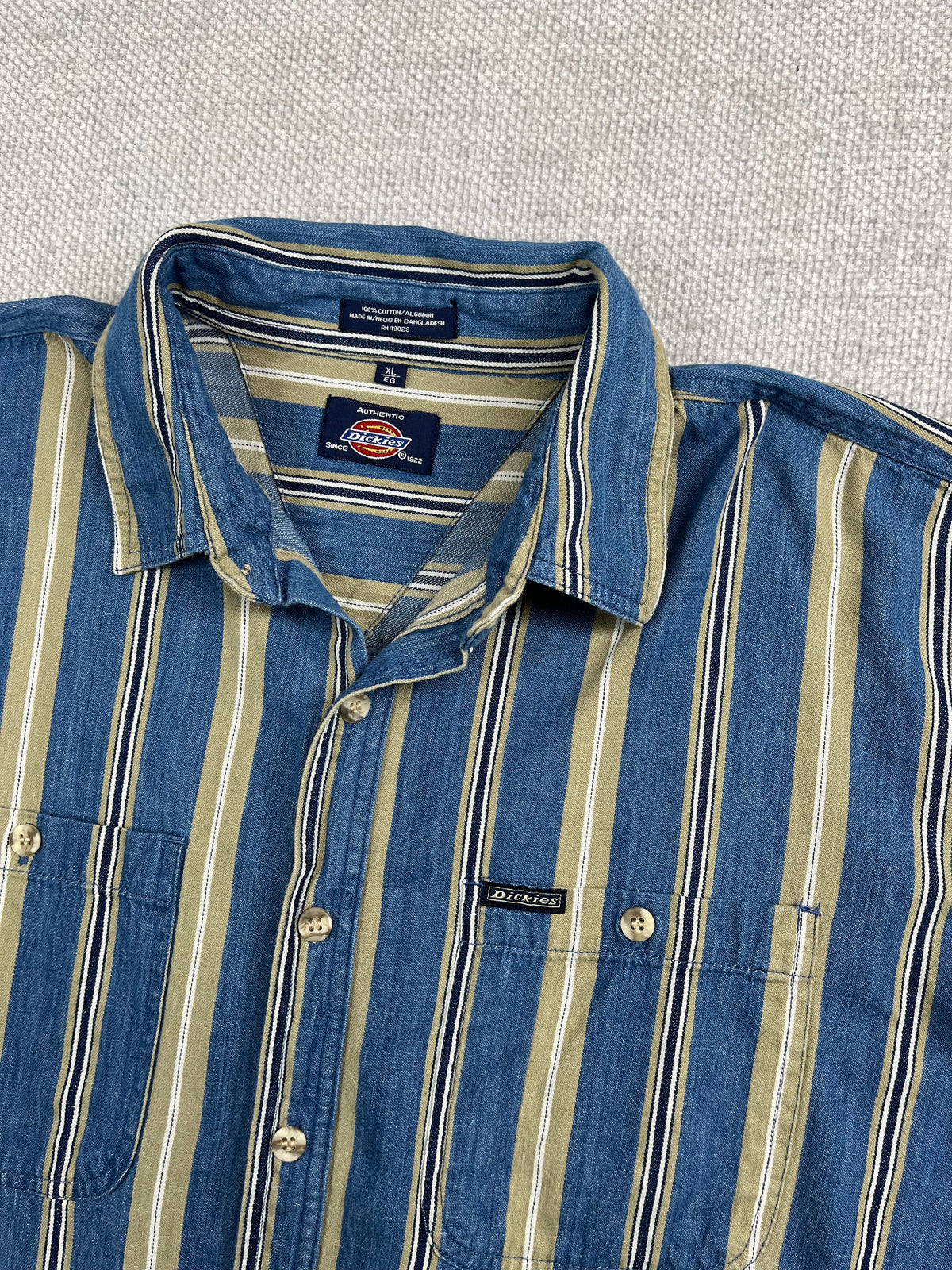 Y2K Striped Dickies Button Down