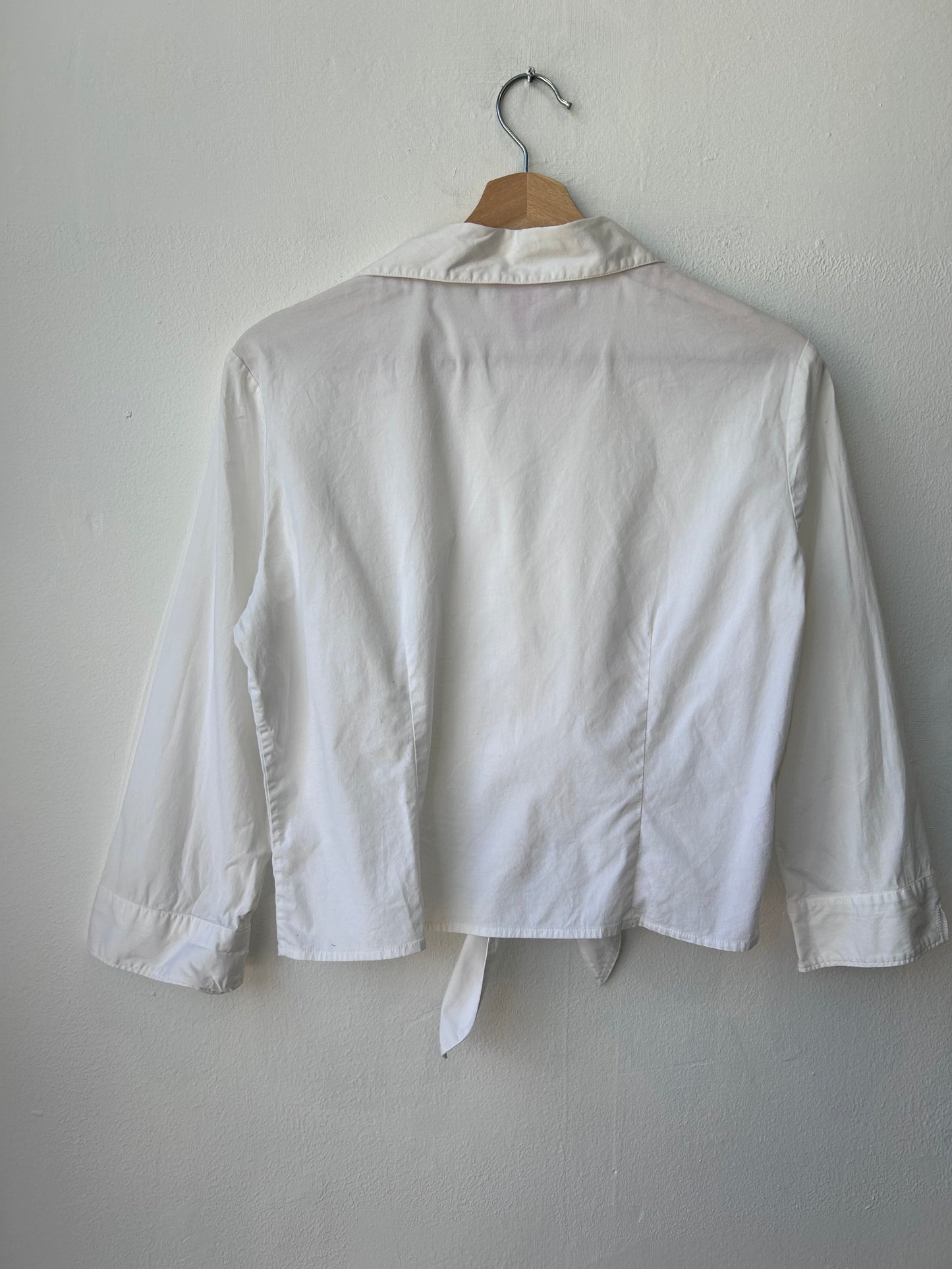 Y2K Tie Front Blouse