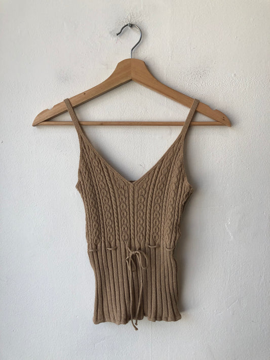 Y2K Cable Knit Tank Top