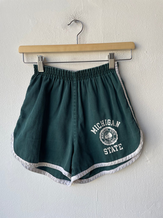 70's Michigan State Running Shorts 22-25"