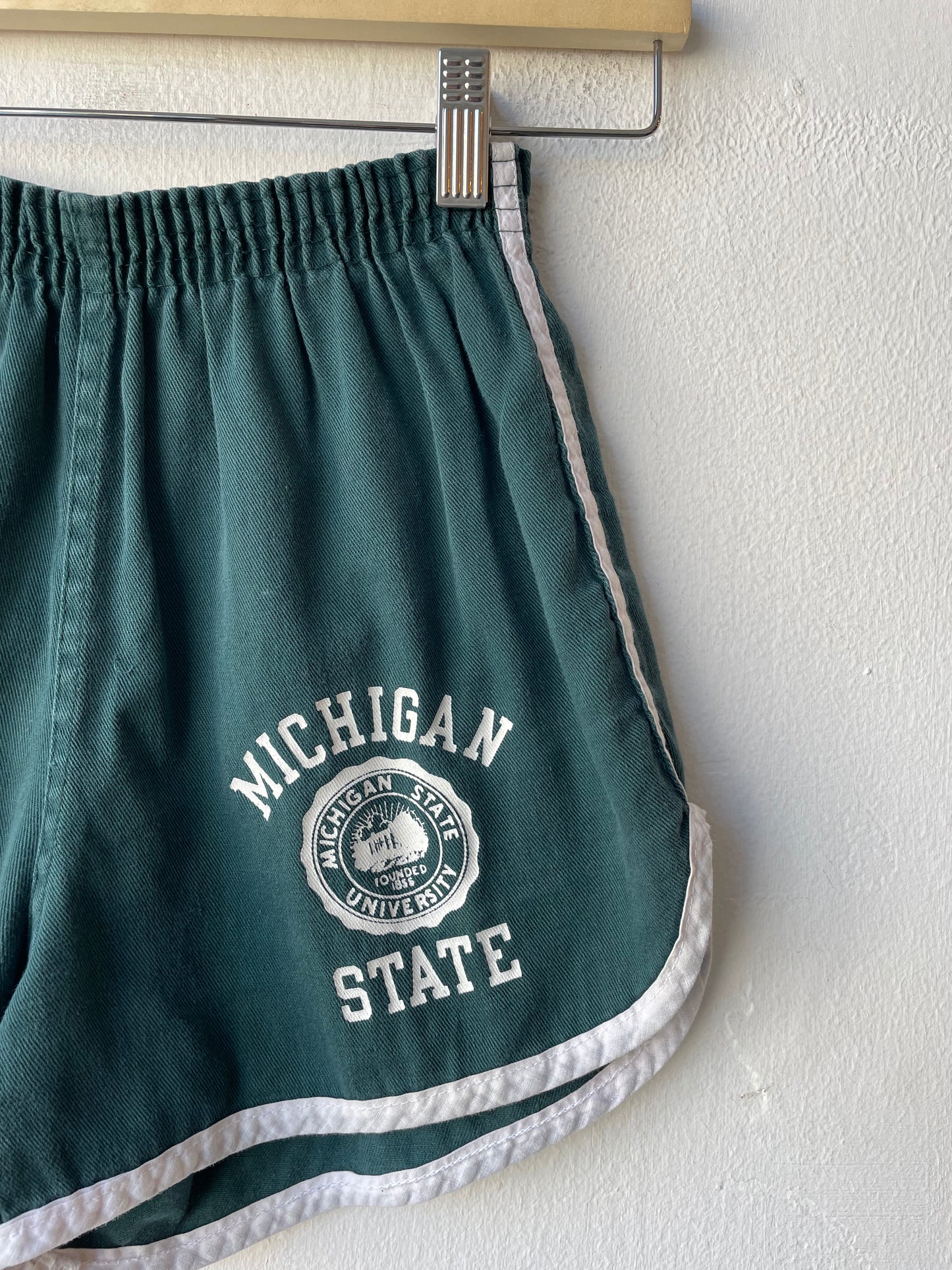 70's Michigan State Running Shorts 22-25"