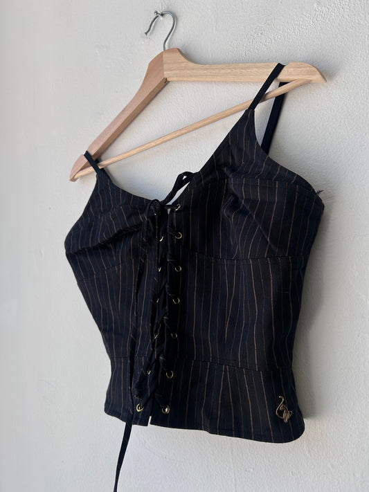 Y2K Baby Phat Lace Up Top