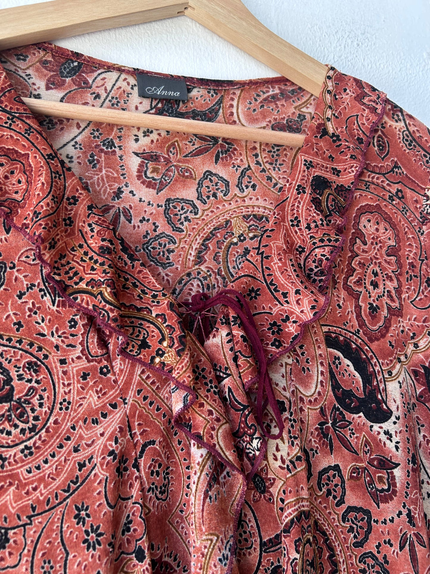 90's Long Sleeve Sheer Top
