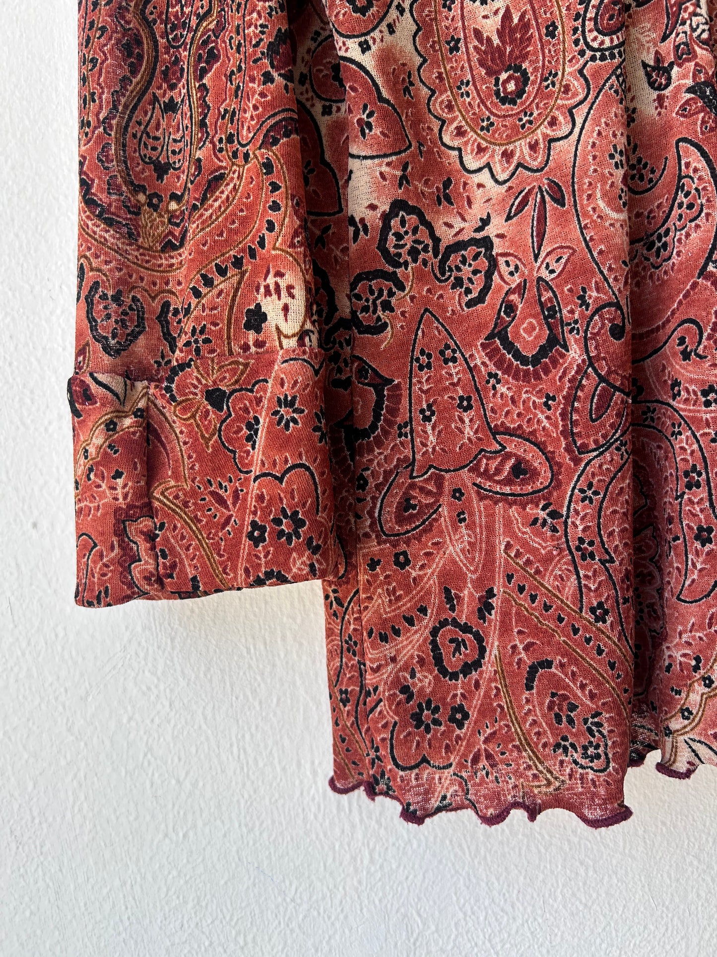 90's Long Sleeve Sheer Top