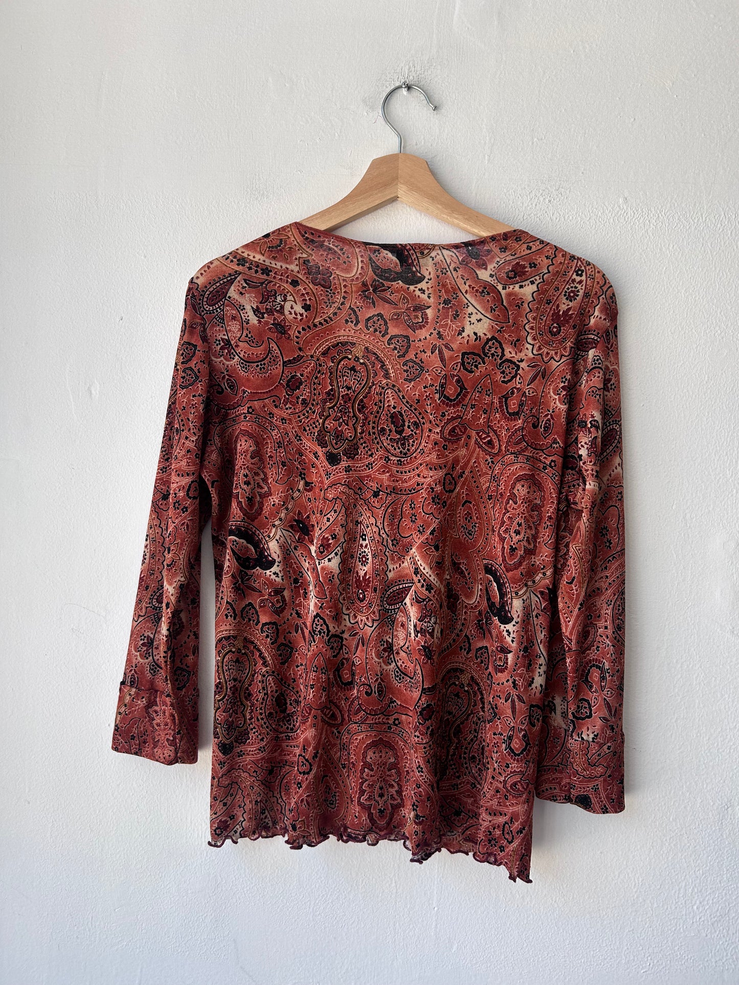 90's Long Sleeve Sheer Top