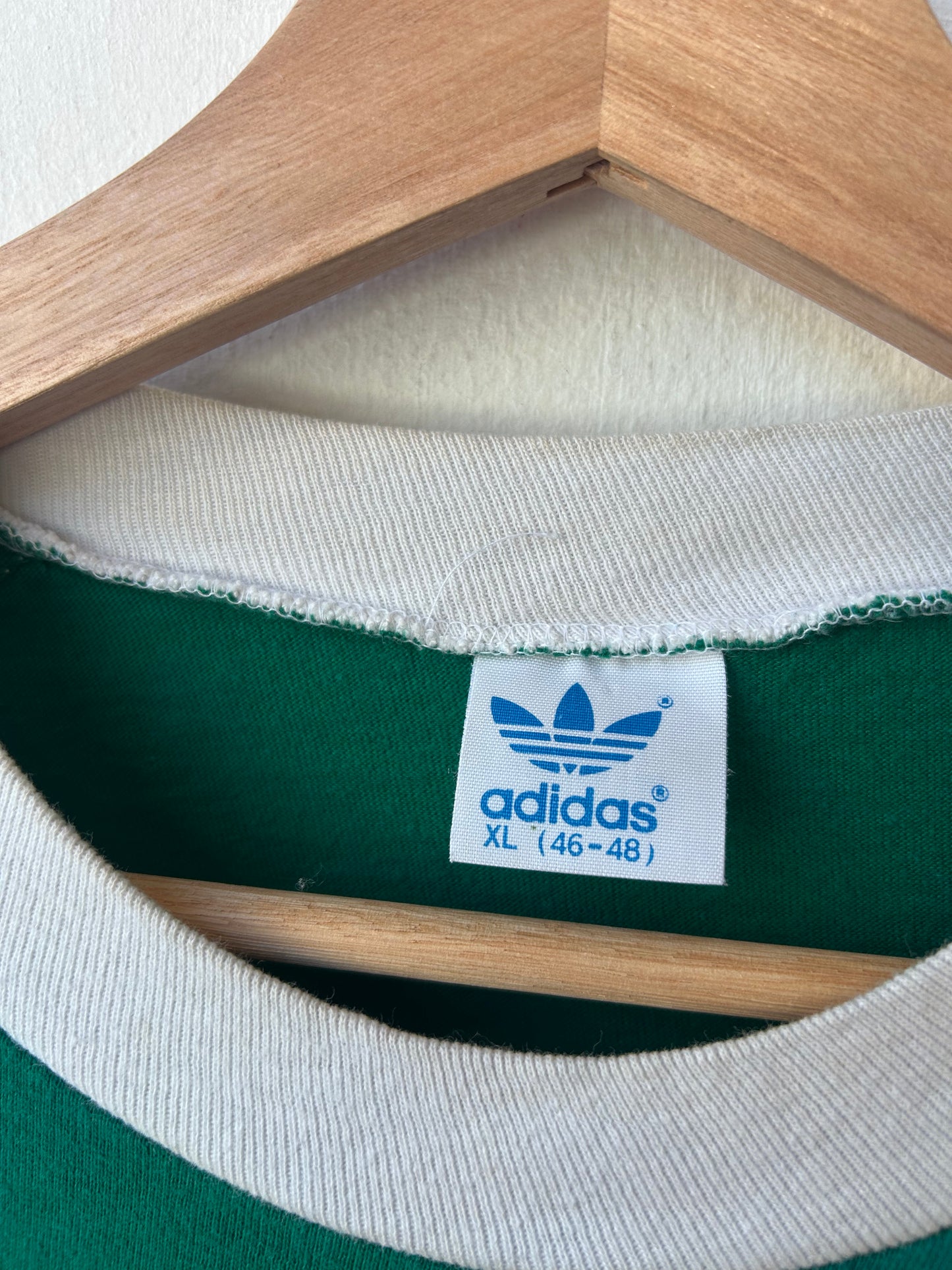 80's Adidas Green Ringer T-Shirt