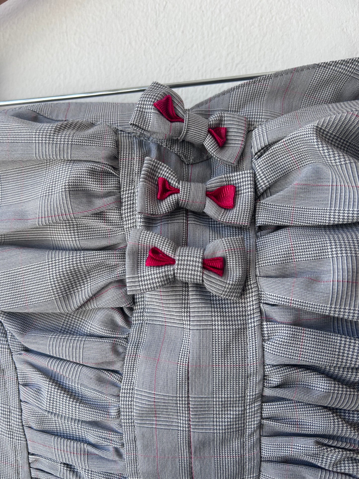 Y2K Plaid Strapless Top