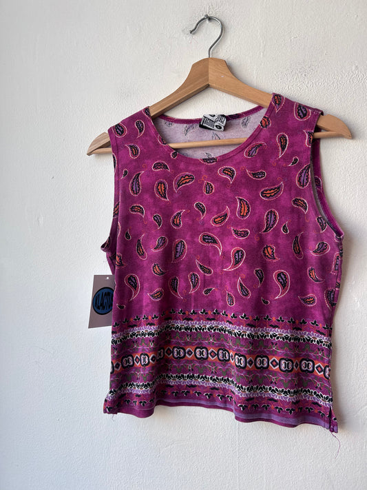 90's Pink Paisley Tank Top