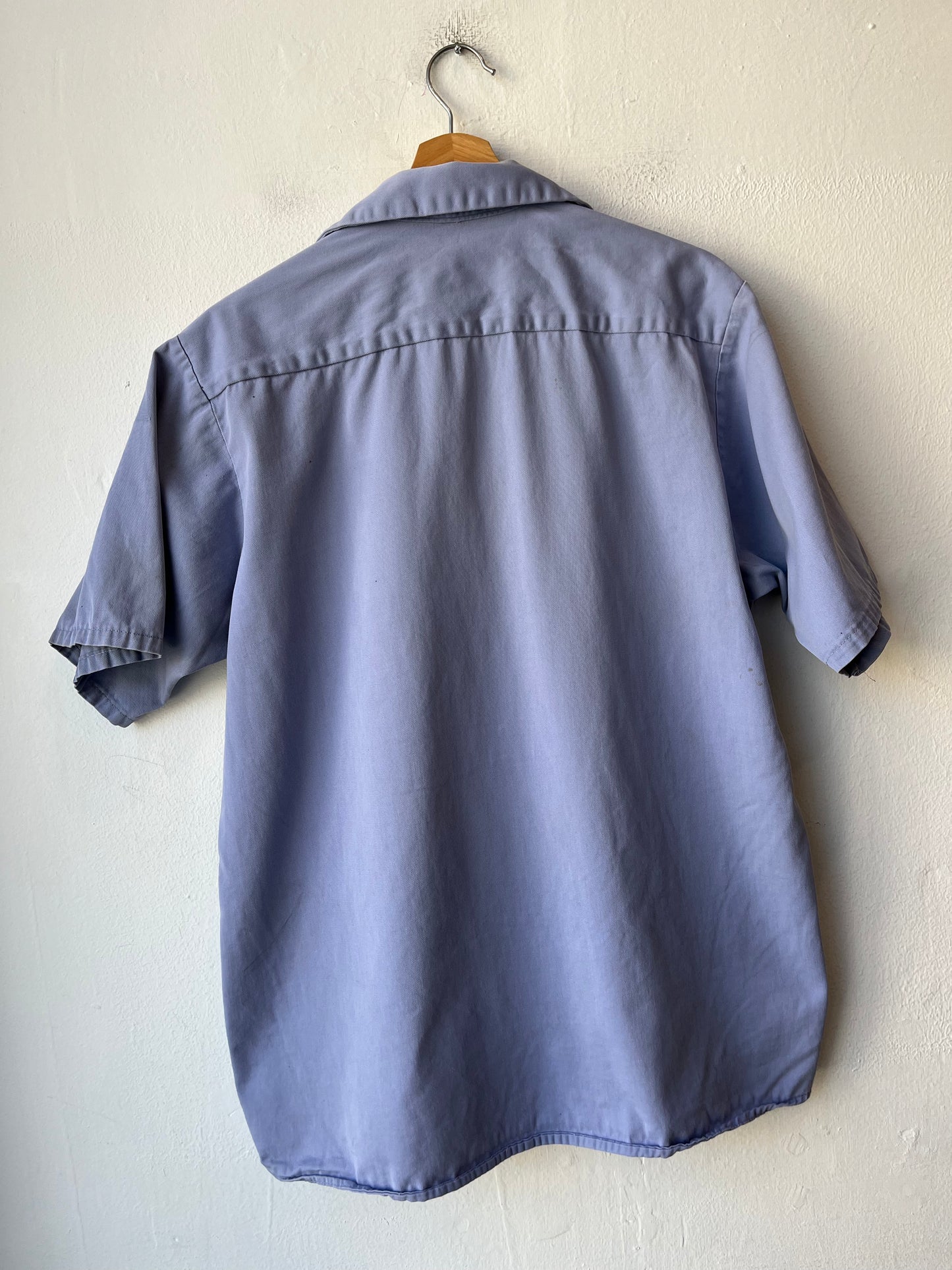 80's Distressed Blue Work Shirt