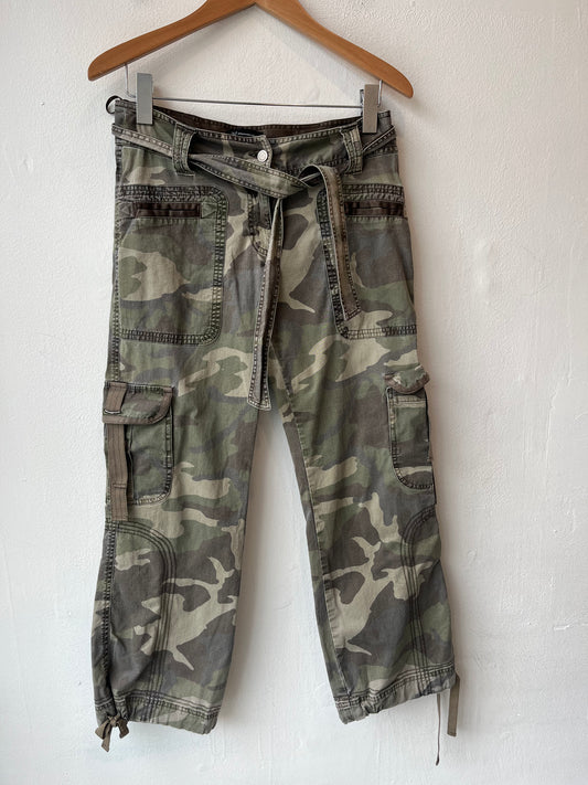 Y2K Camo Cargo Pants 29"