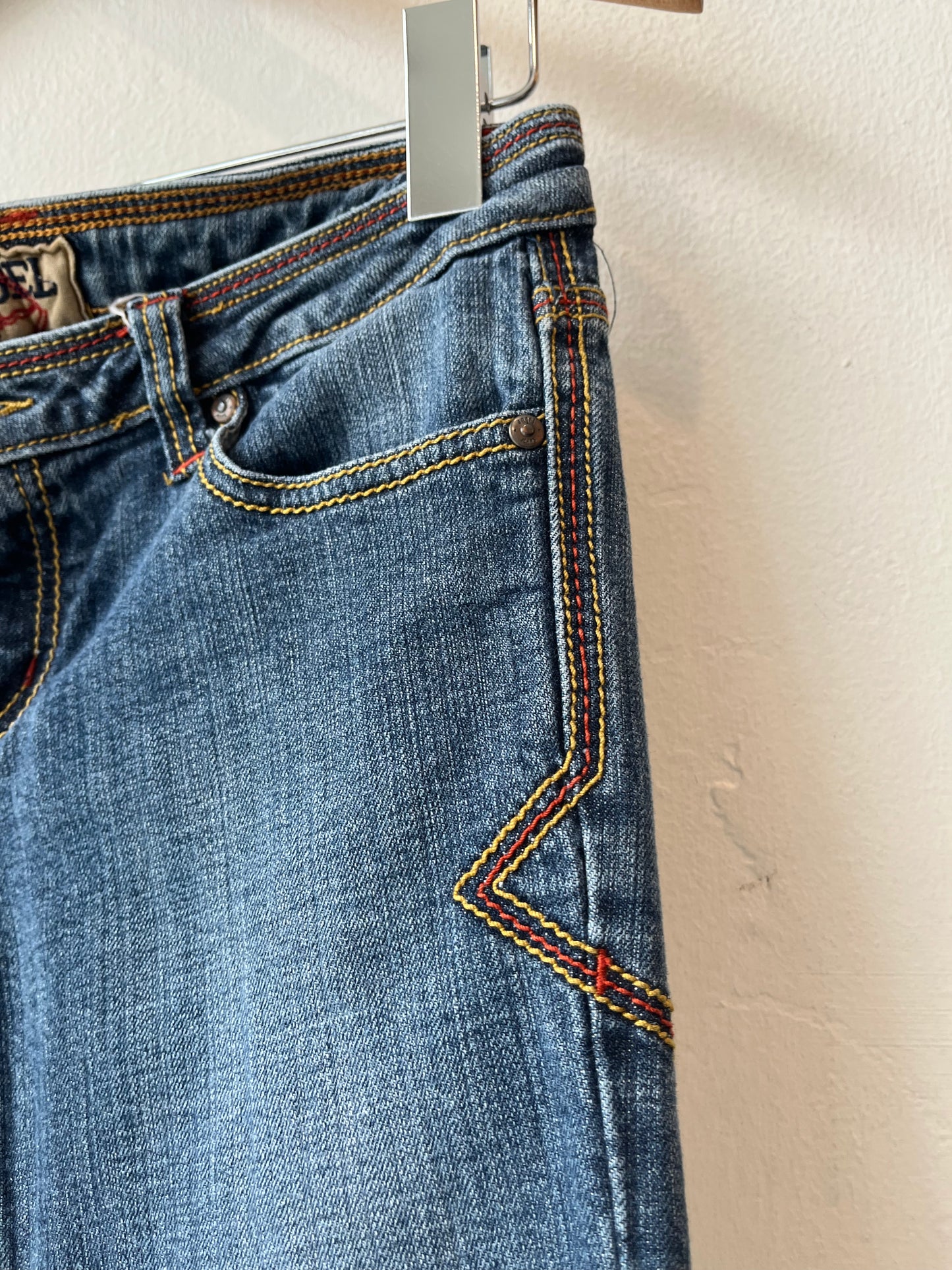 90's Angel Low Rise Embroidered Jeans 29"
