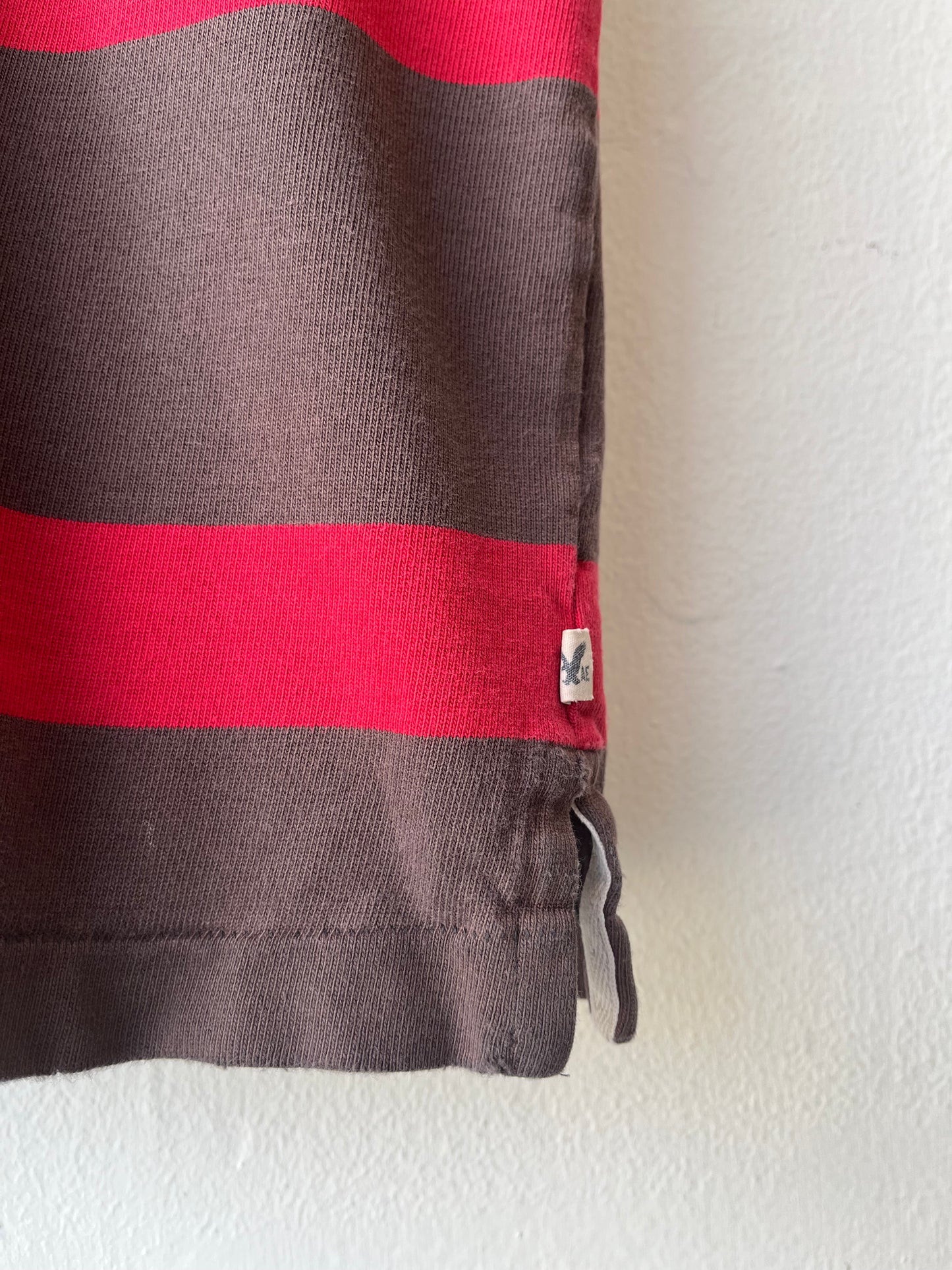 Y2K American Eagle Striped Polo Shirt