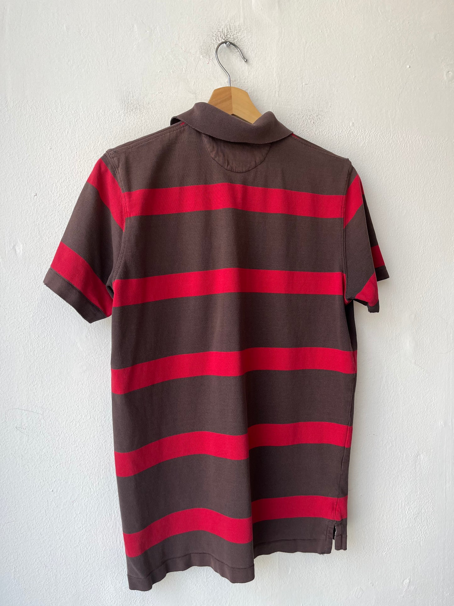 Y2K American Eagle Striped Polo Shirt