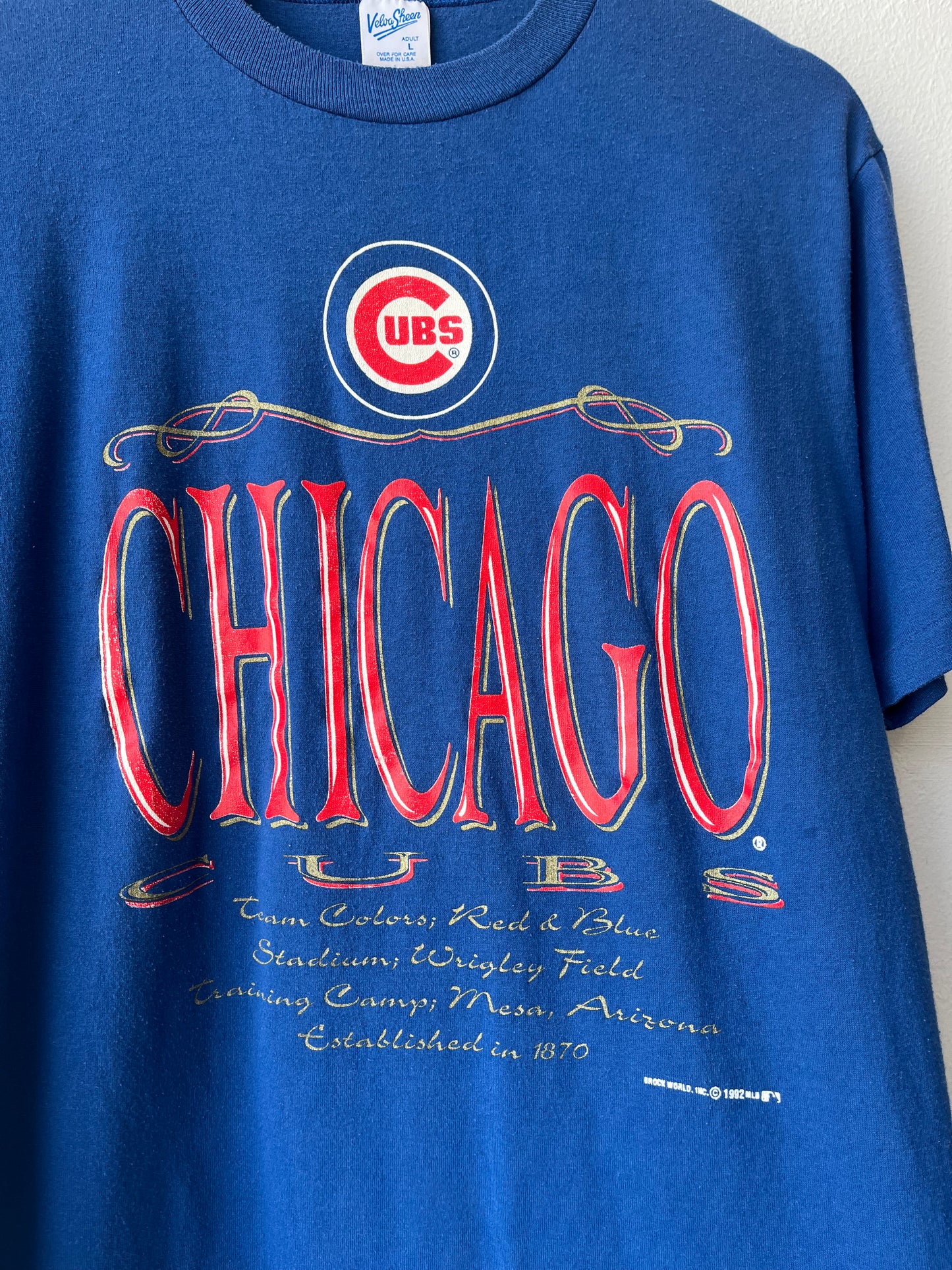 1992 Blue Chicago Cubs T-Shirt