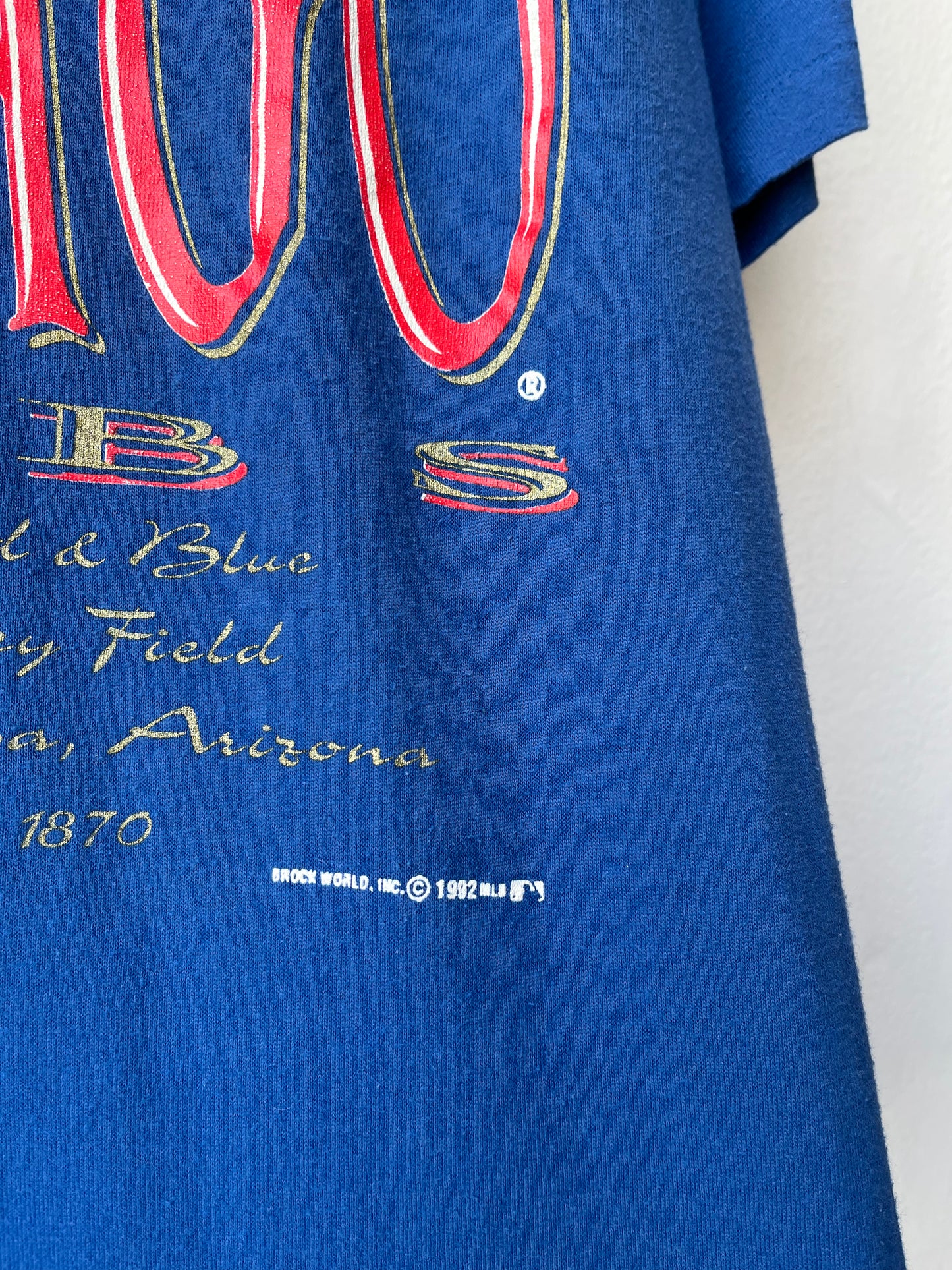 1992 Blue Chicago Cubs T-Shirt