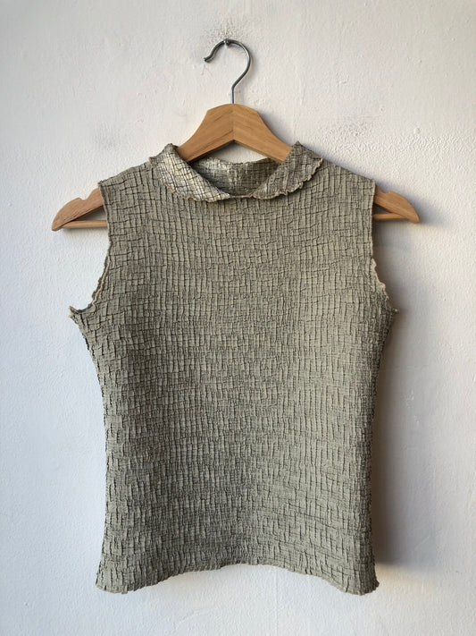 90's Gray Scrunch Tank Top