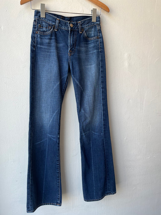 90's Seven Mid Rise Flare Jeans 25"