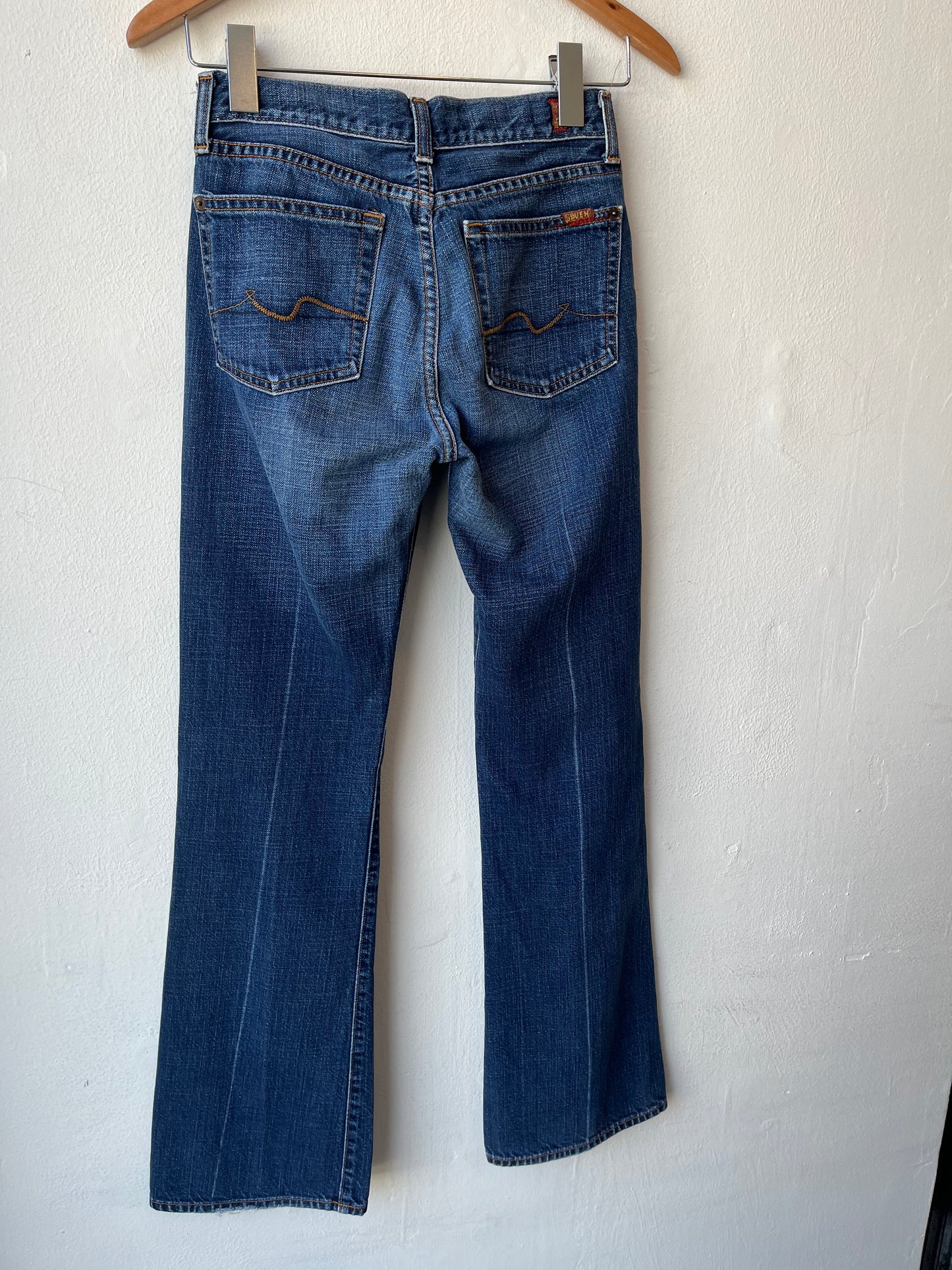 90's Seven Mid Rise Flare Jeans 25"