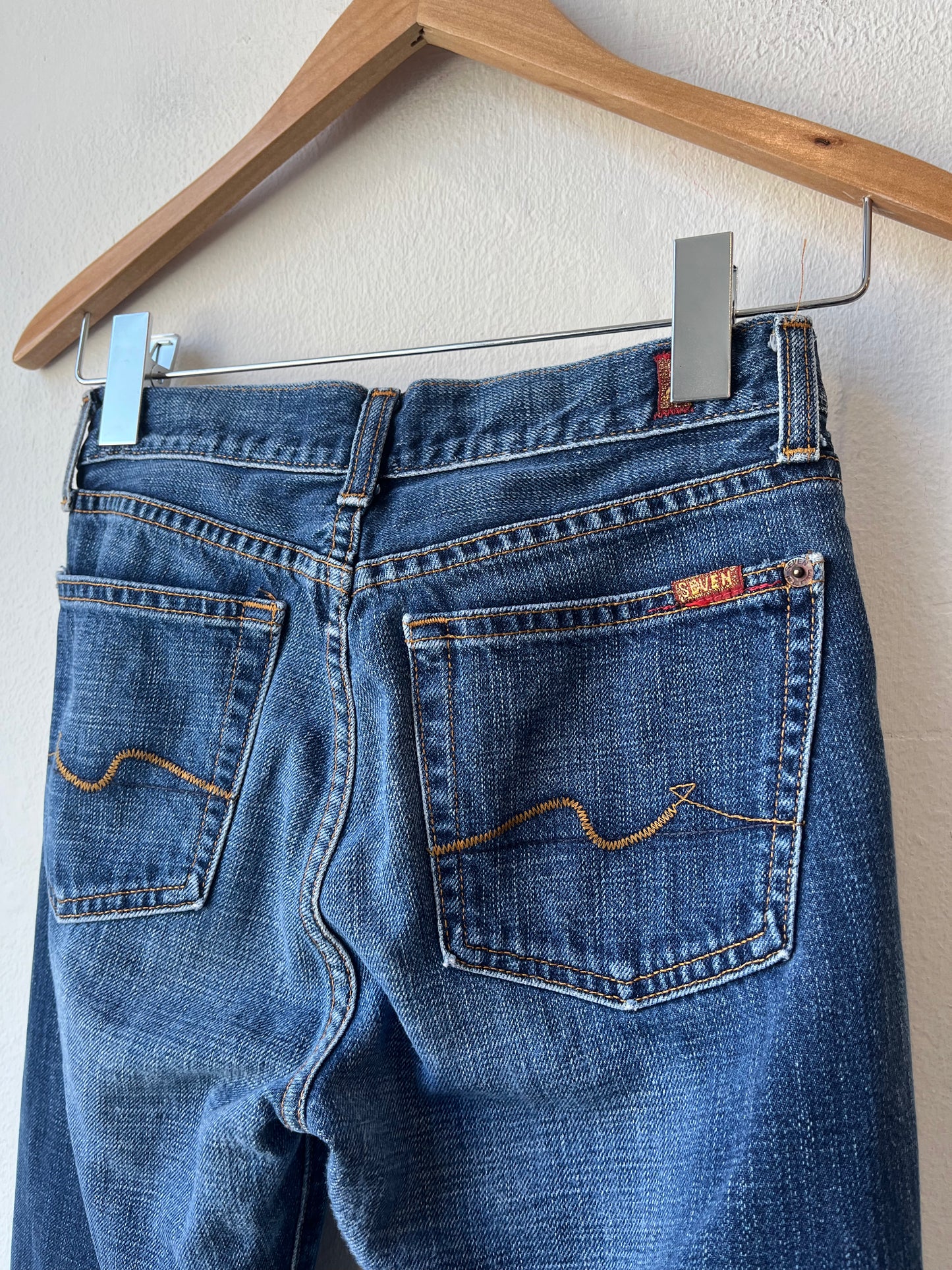 90's Seven Mid Rise Flare Jeans 25"