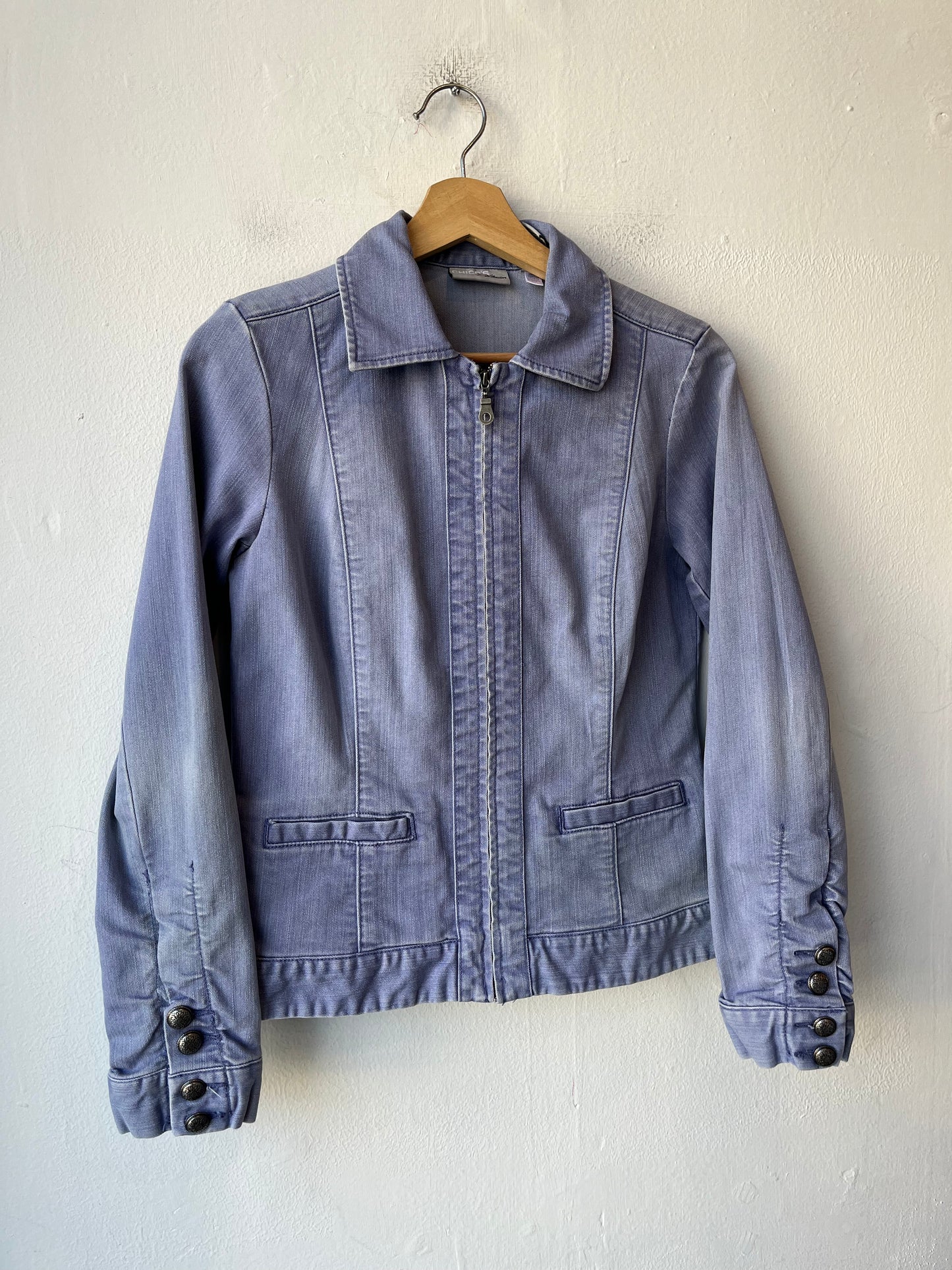 Y2K Denim Zip Up Jacket