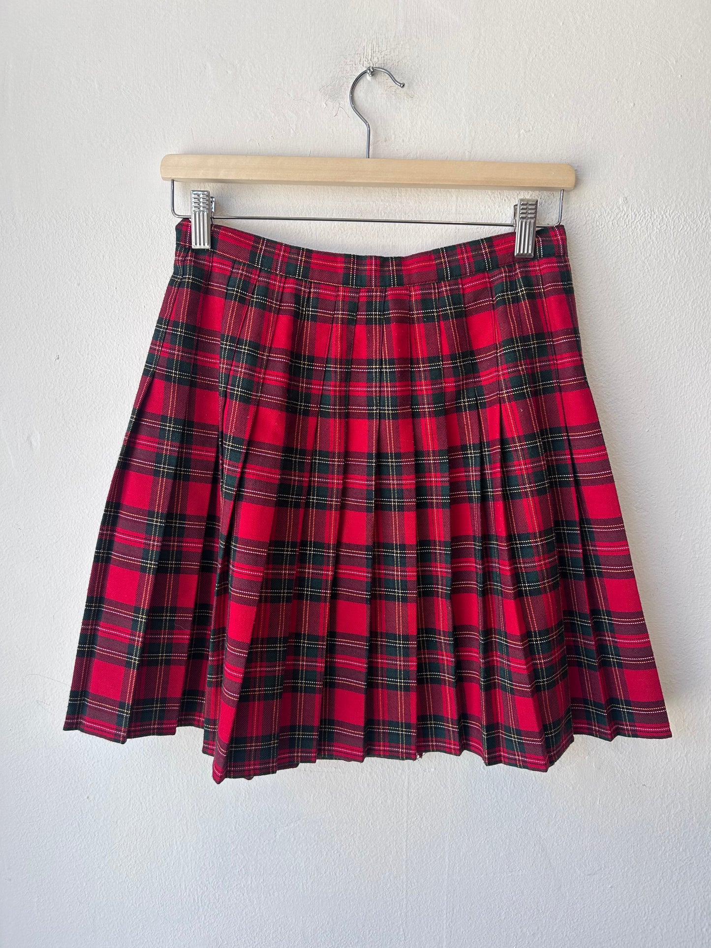 90's Plaid Mini Skirt  26"