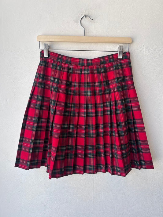 90's Plaid Mini Skirt  26"