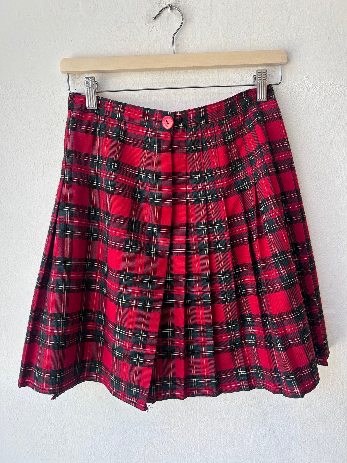 90's Plaid Mini Skirt  26"