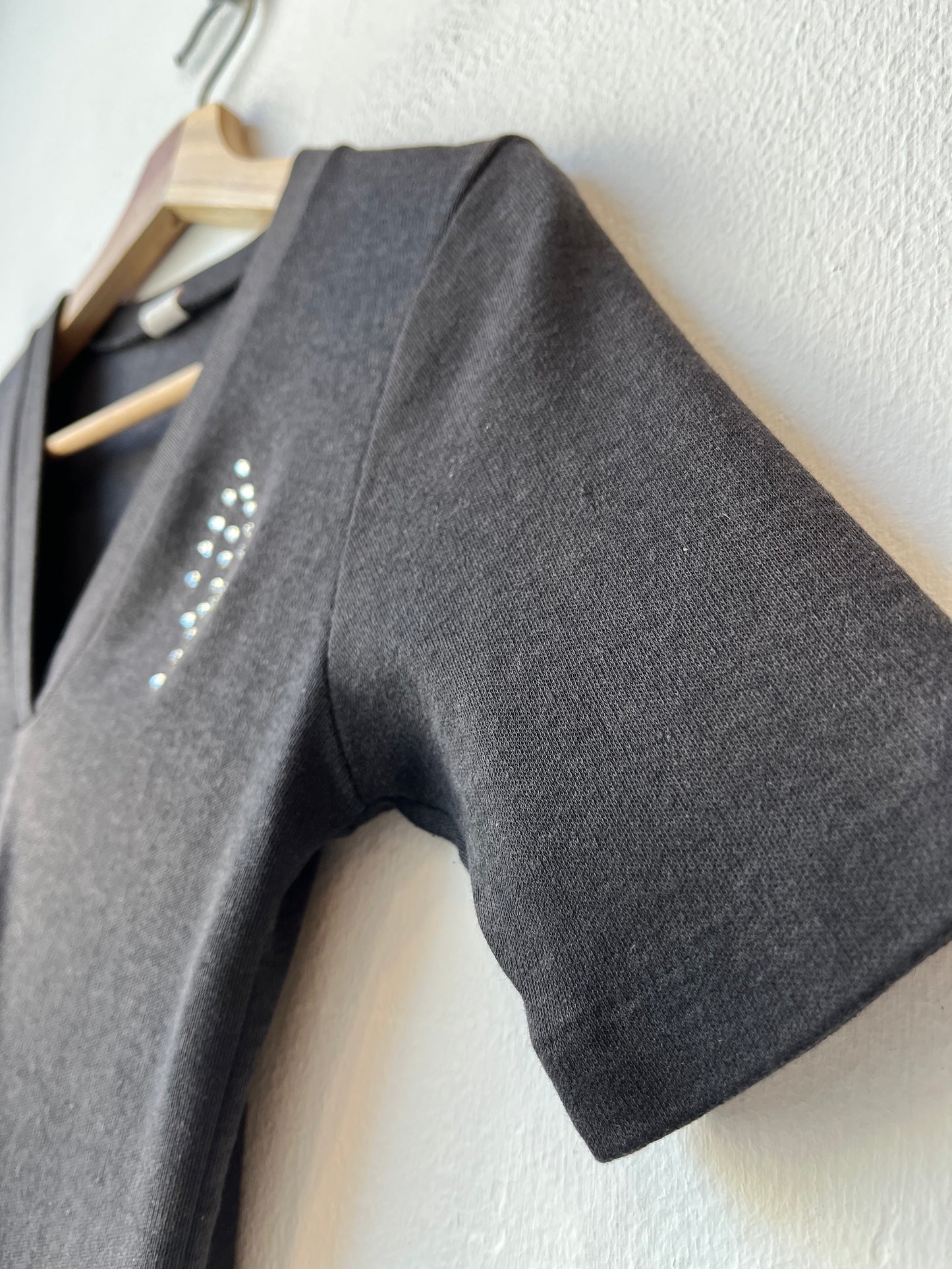 70's Rhinestone Short Sleeve Top