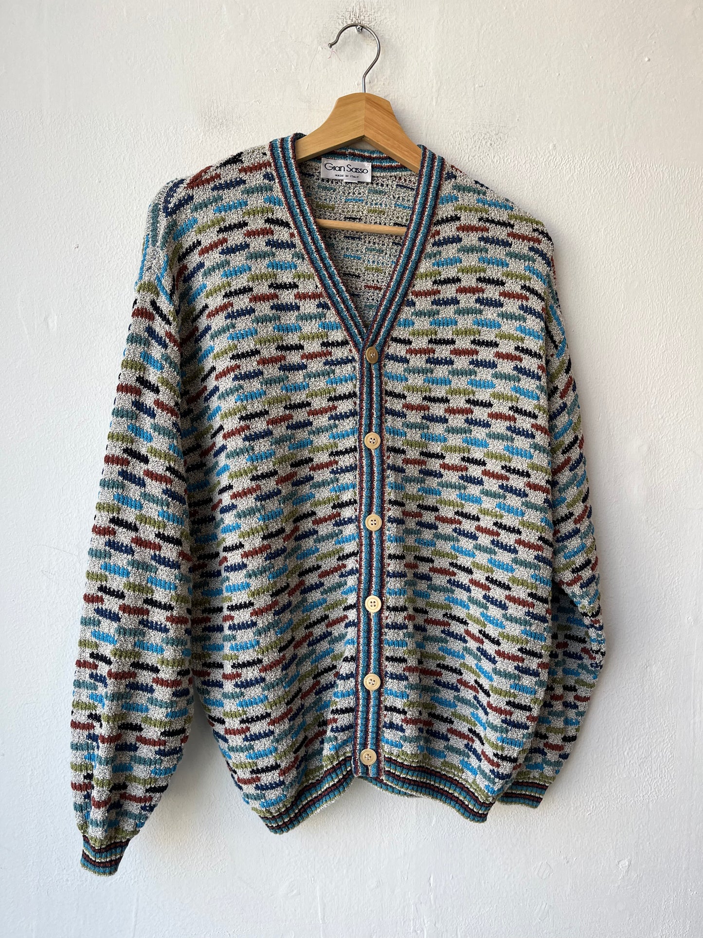 90's Multicolor Knit Cardigan