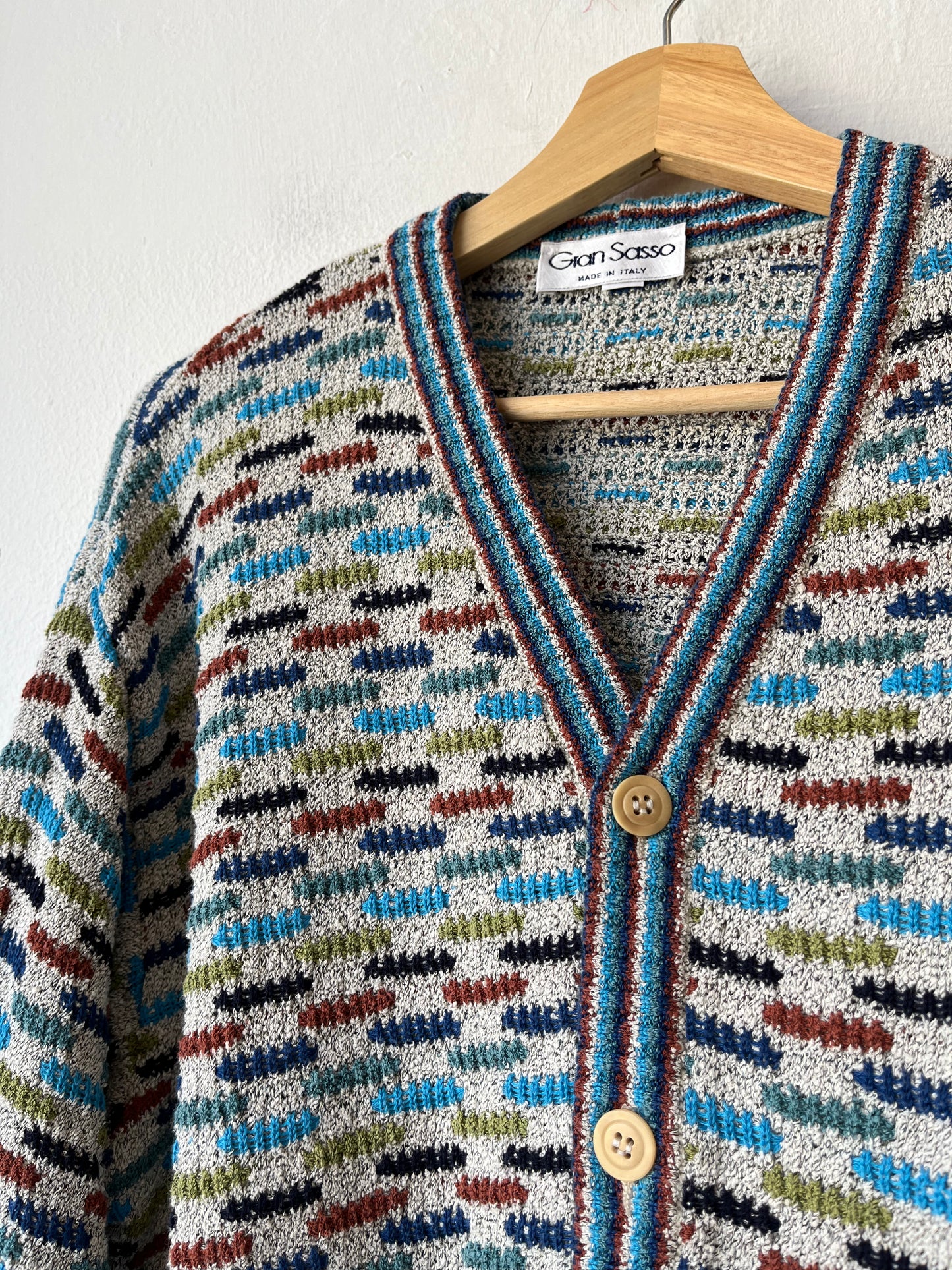 90's Multicolor Knit Cardigan