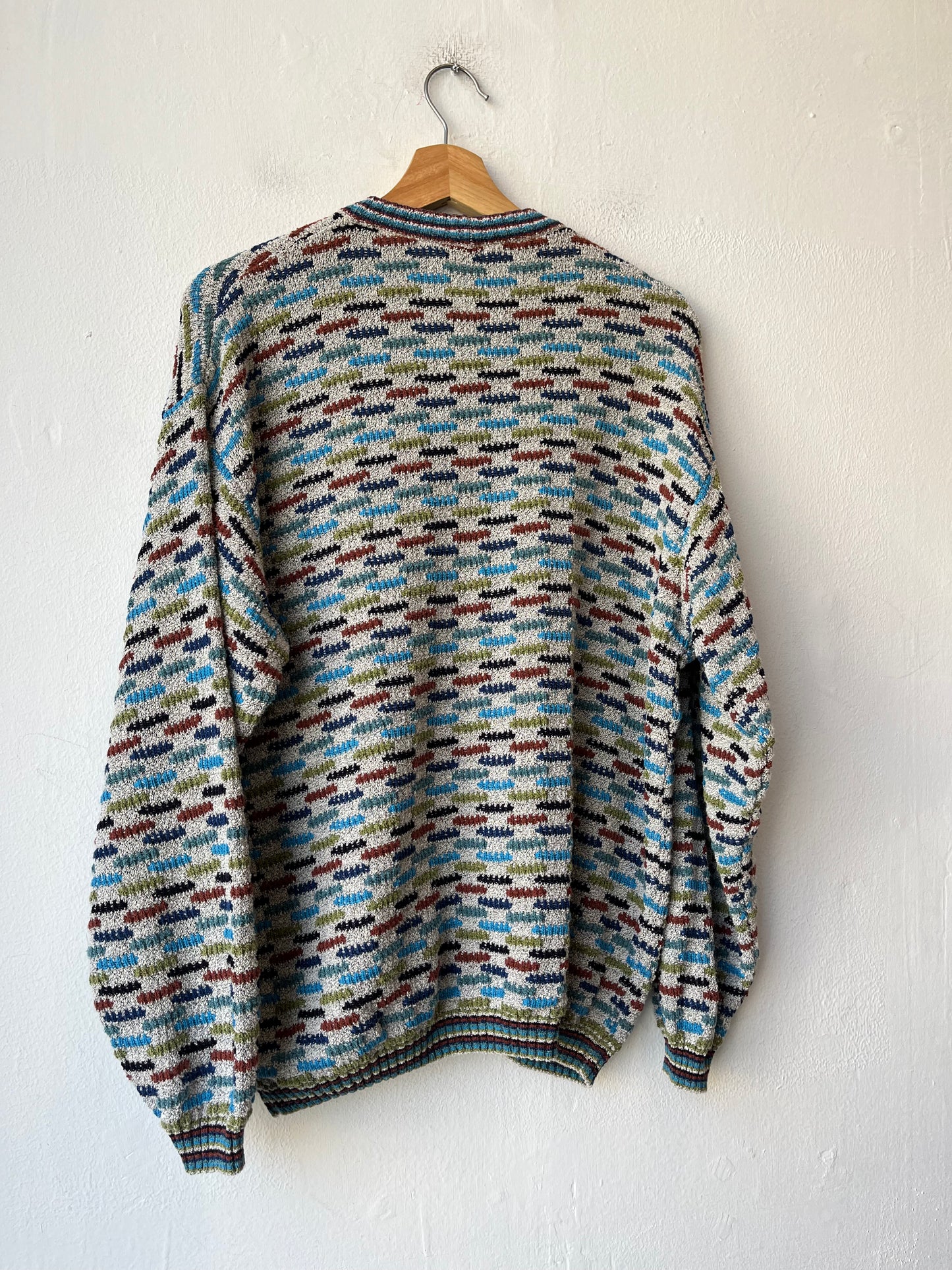 90's Multicolor Knit Cardigan