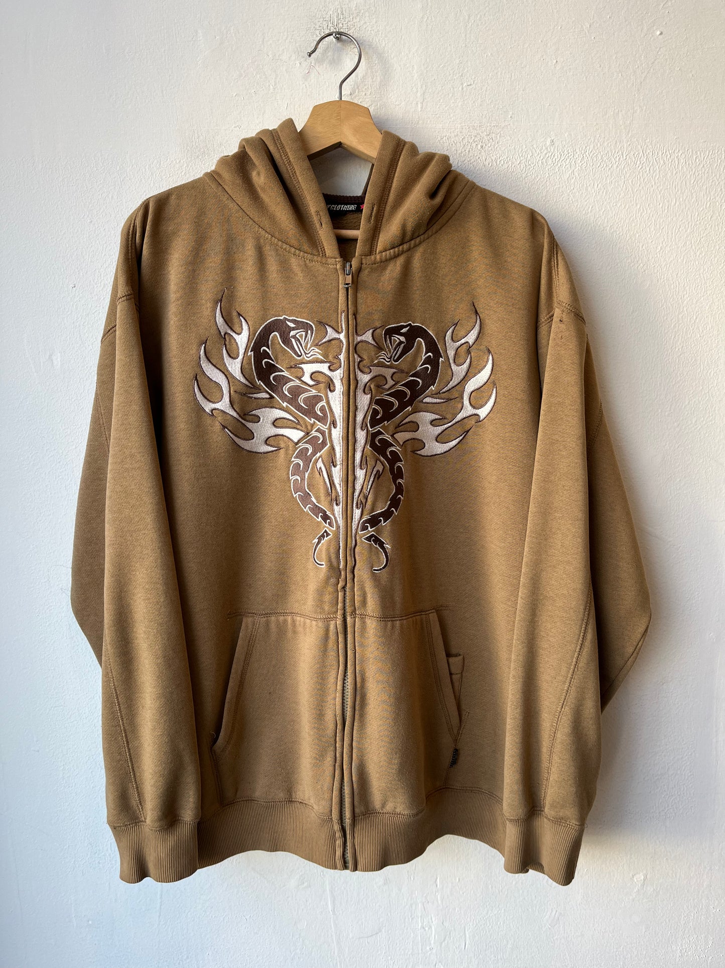 Y2K Tribal Snake Zip Up Hoodie