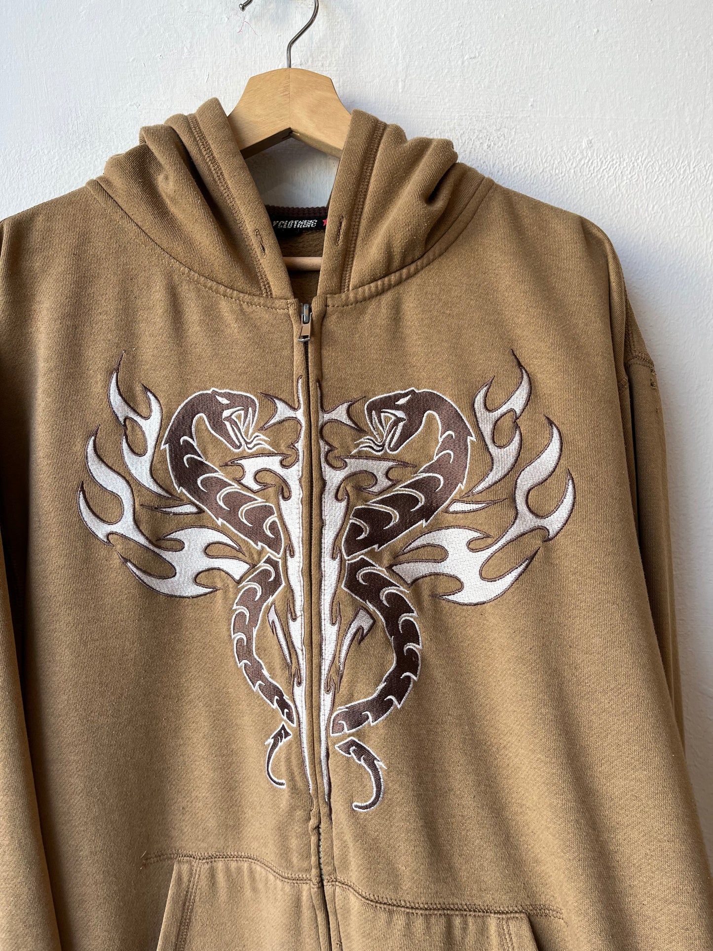 Y2K Tribal Snake Zip Up Hoodie
