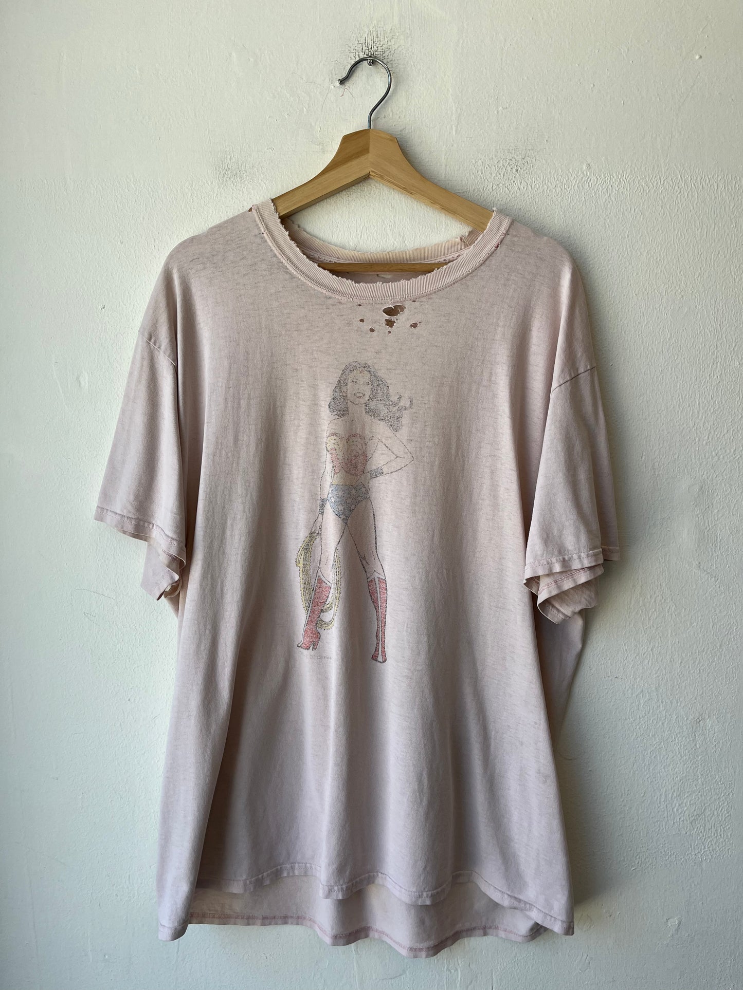 Y2K Wonder Woman Distressed T-Shirt