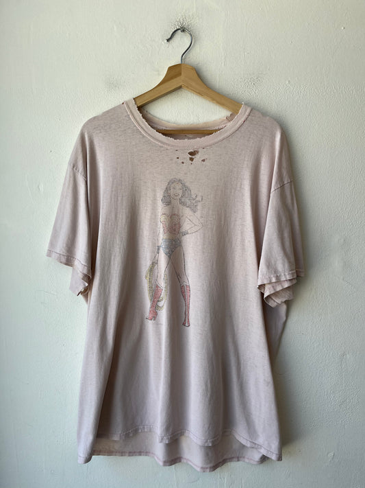 Y2K Wonder Woman Distressed T-Shirt