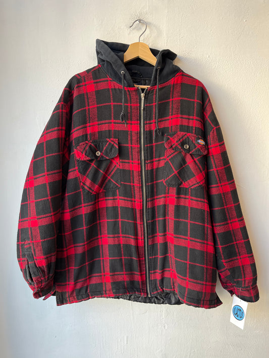 Y2K Dickies Plaid Zip Up Hoodie