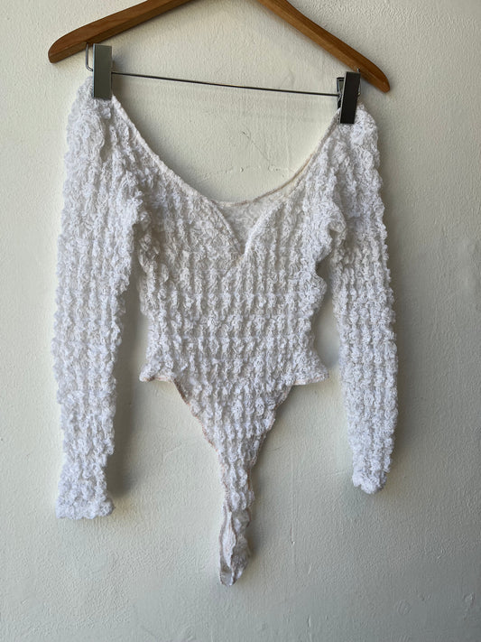 90's Lace White Bodysuit