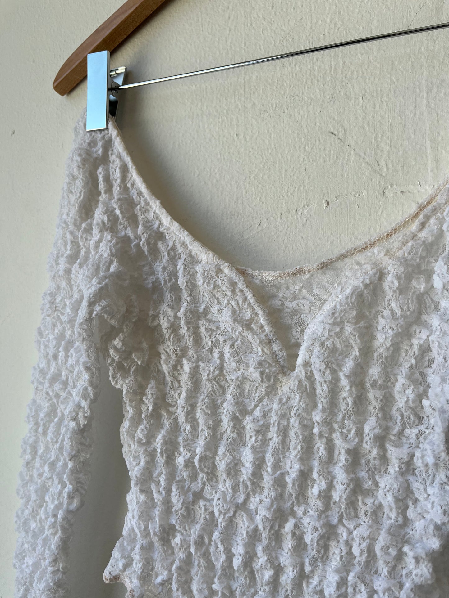 90's Lace White Bodysuit