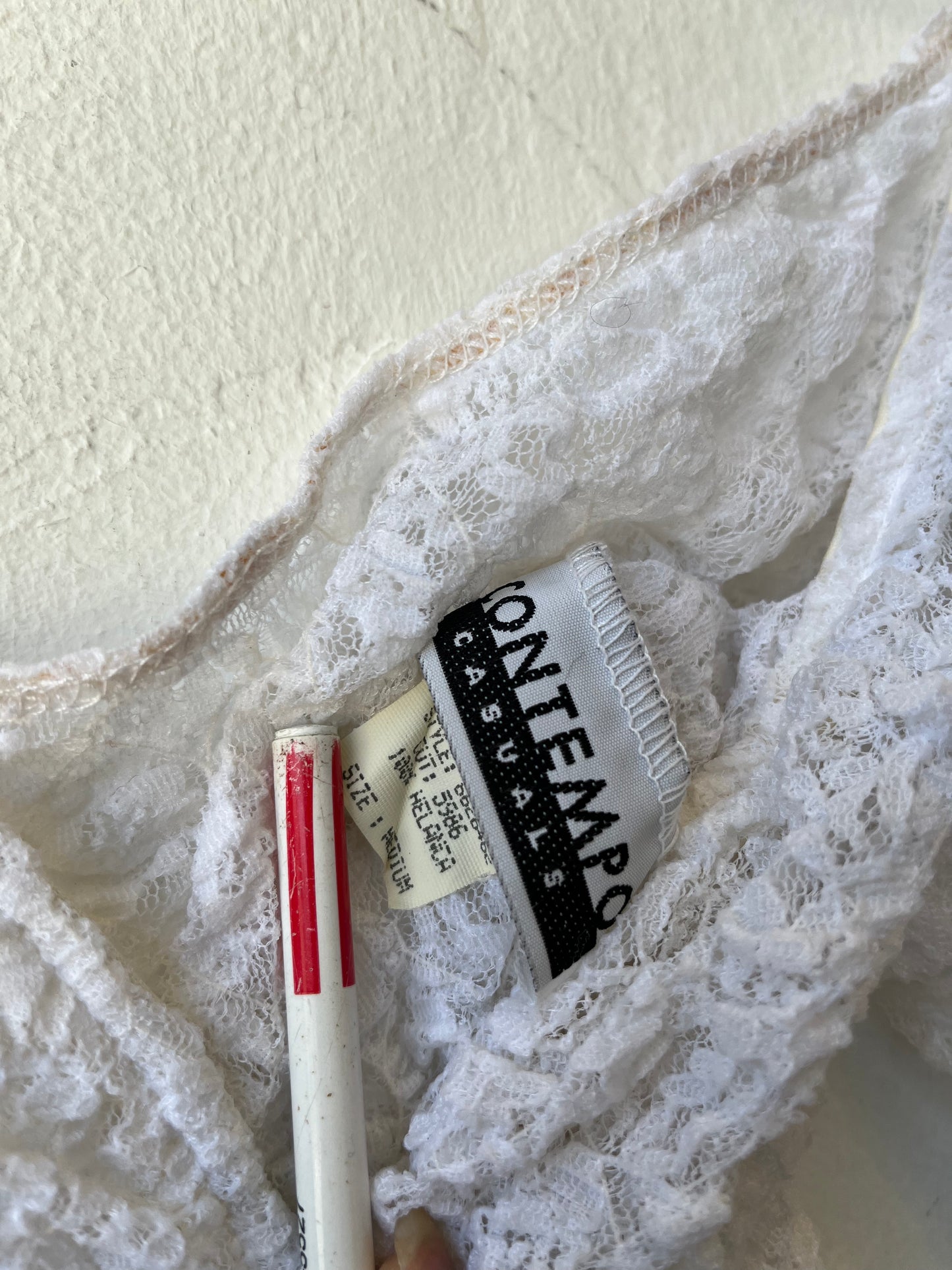 90's Lace White Bodysuit