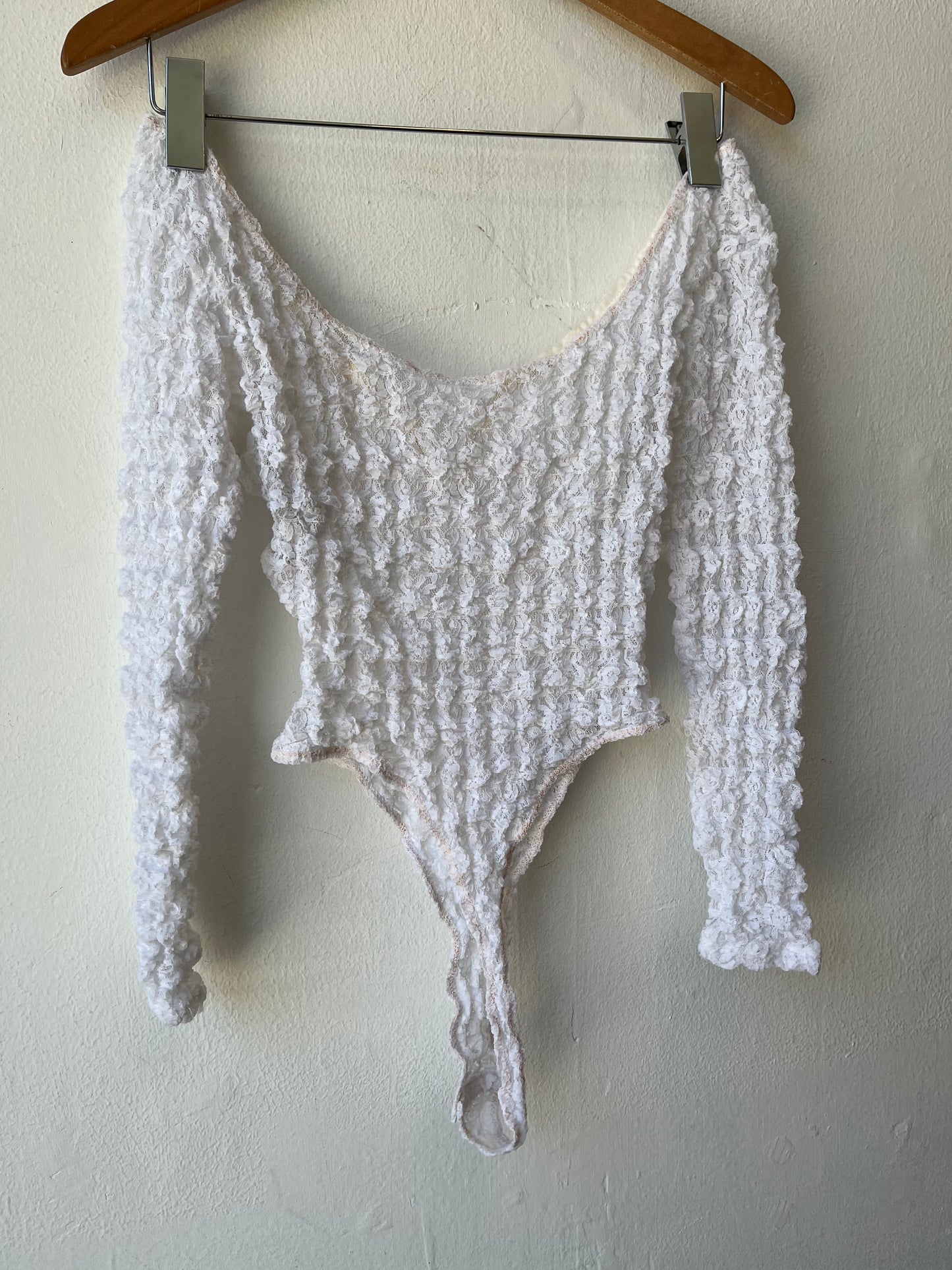 90's Lace White Bodysuit