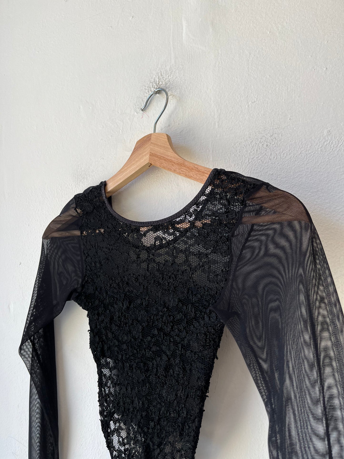 90's Lace Black Bodysuit
