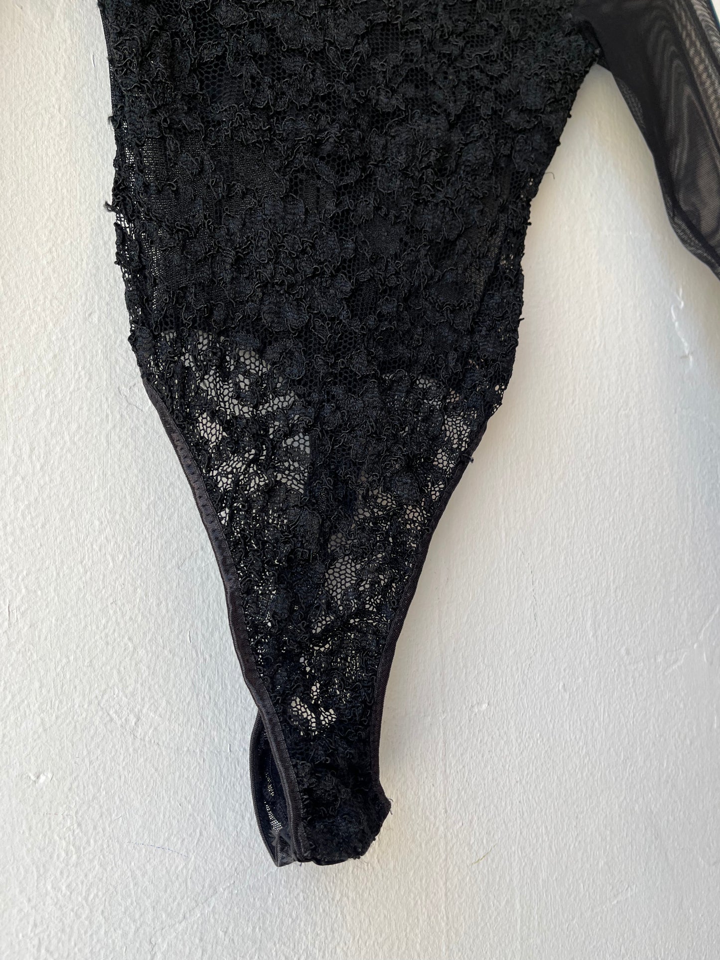 90's Lace Black Bodysuit