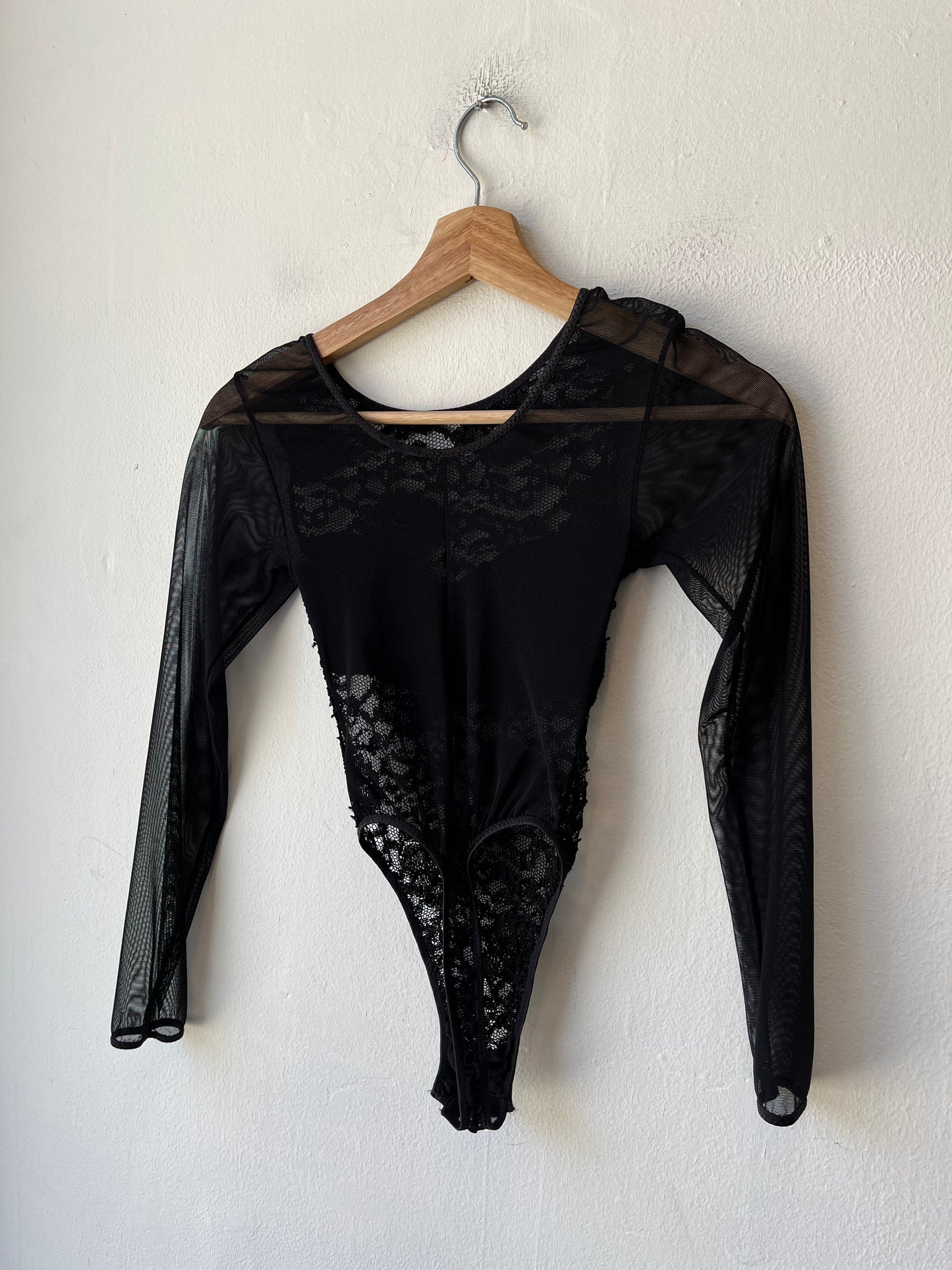 90's Lace Black Bodysuit